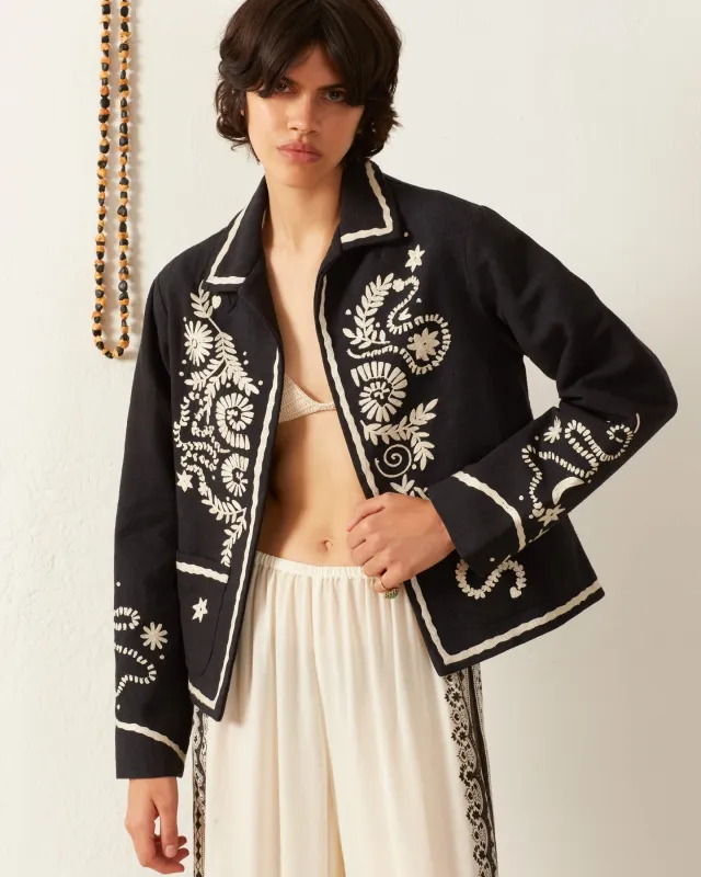 Francis Onyx Snail and Snake Jacket sold by Alix of Bohemia