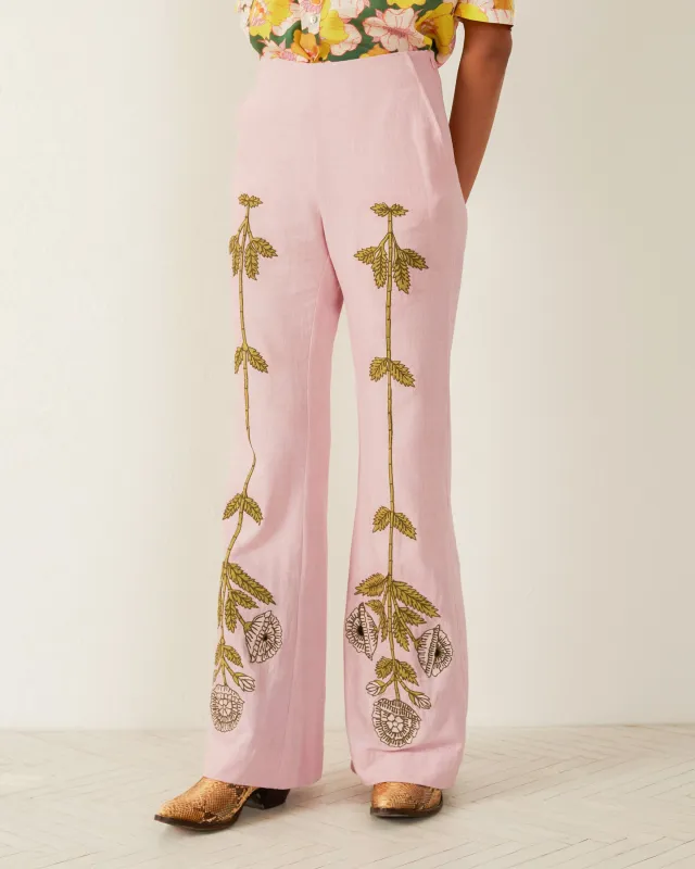 Charlie Crocus Embroidered Pant made by Alix of Bohemia