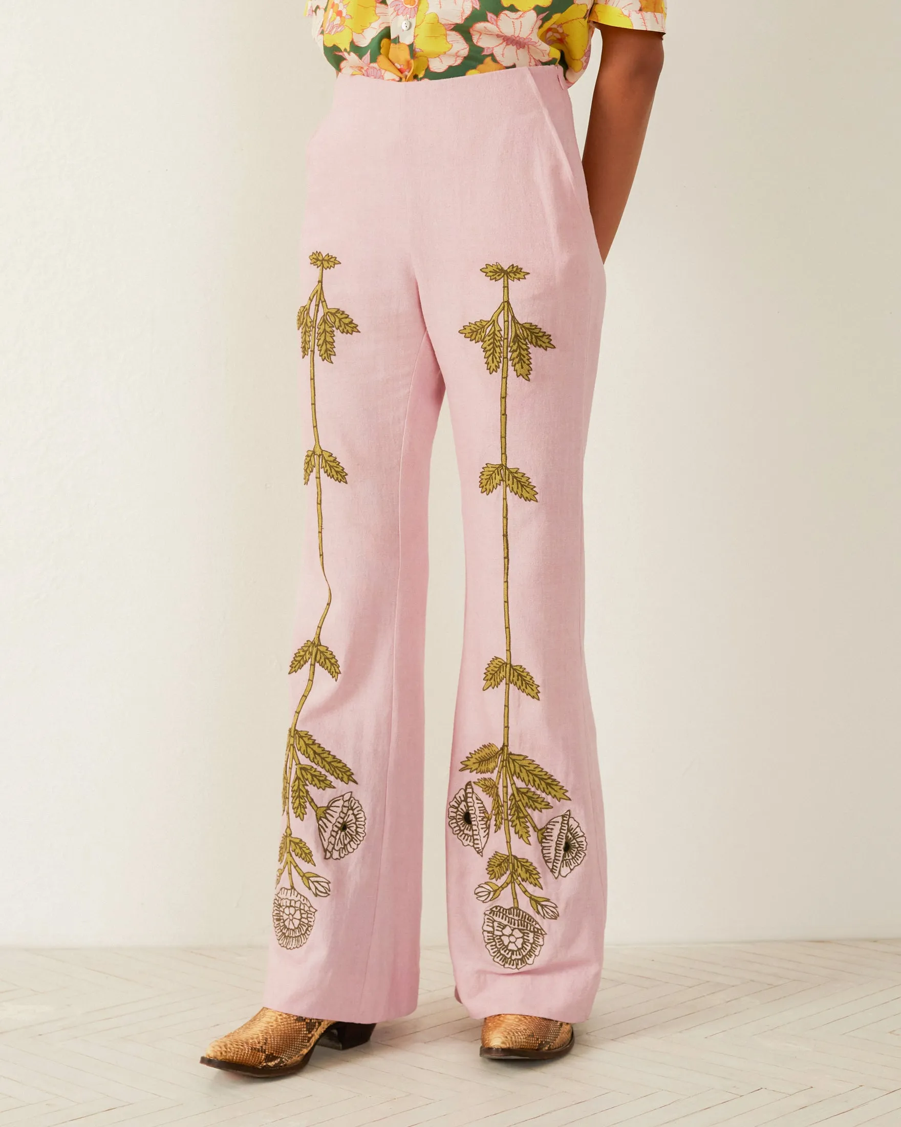Charlie Crocus Embroidered Pant sold by Alix of Bohemia
