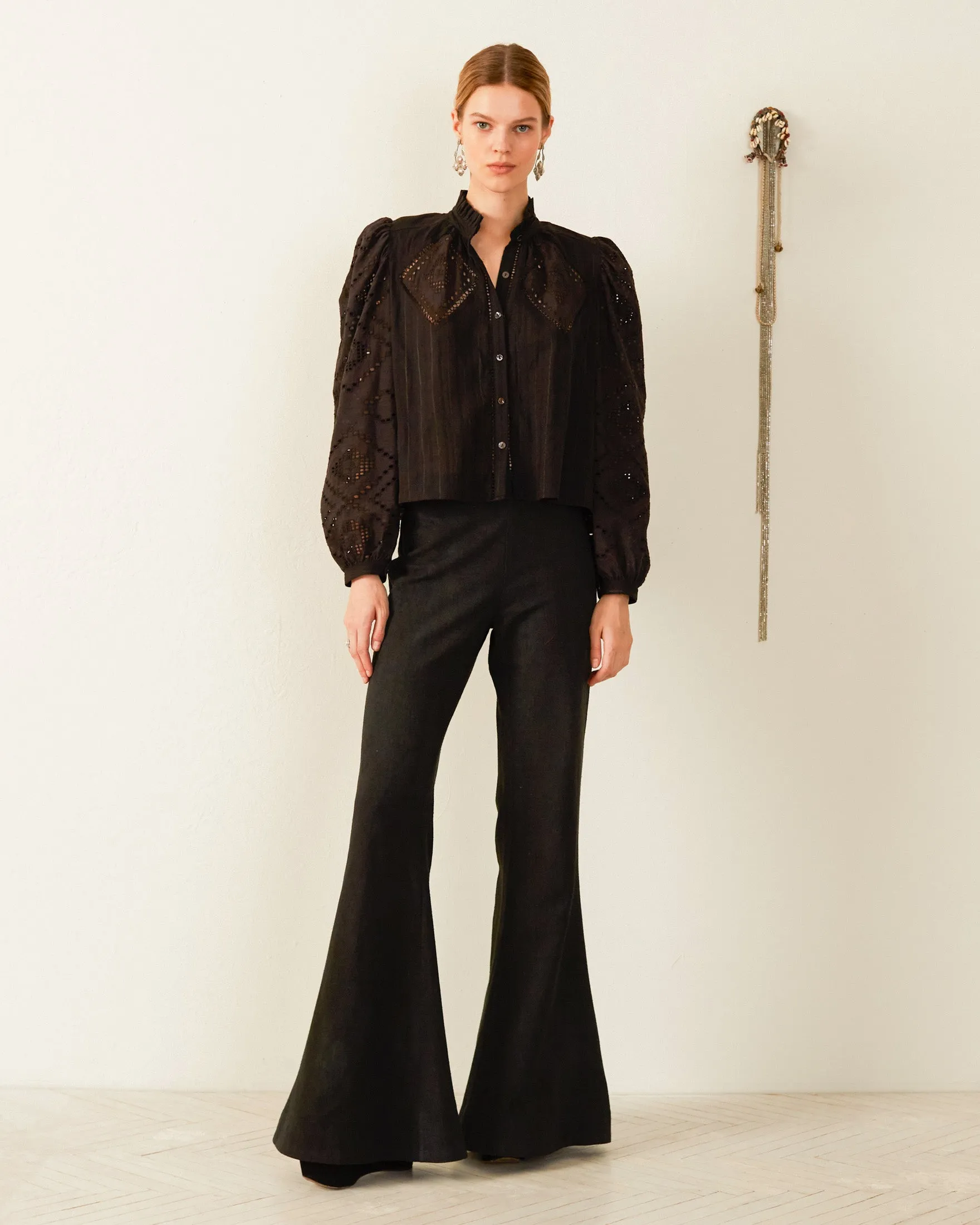 Annabel Ebony Eyelet Shirt sold by Alix of Bohemia product image thumbnail 3