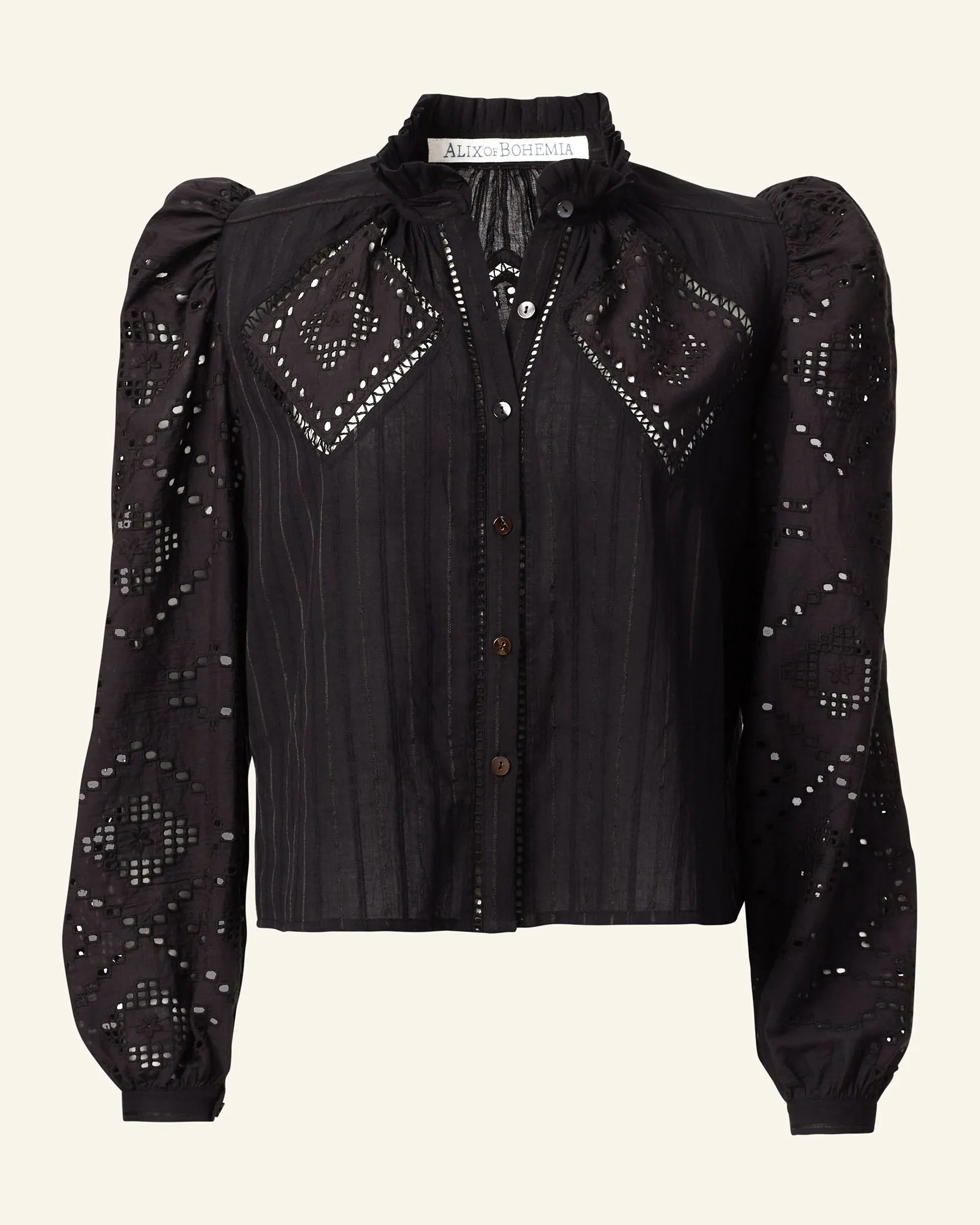 Annabel Ebony Eyelet Shirt sold by Alix of Bohemia product image thumbnail 2