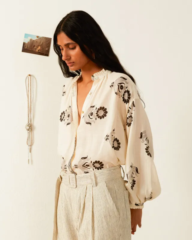 Poet Ink Cactus Flower Shirt made by Alix of Bohemia