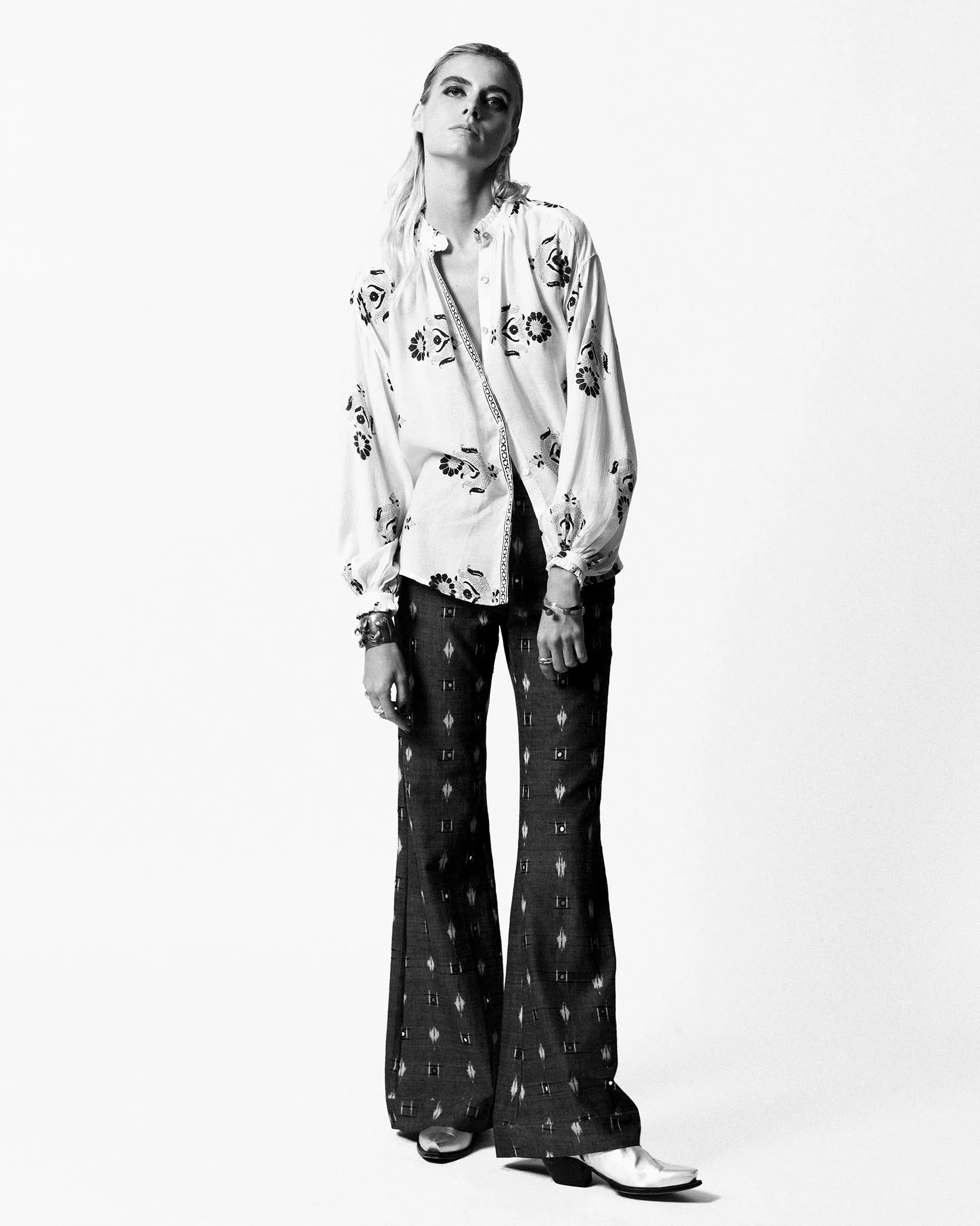 Poet Ink Cactus Flower Shirt sold by Alix of Bohemia product image thumbnail 3