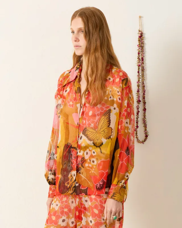Emery Marigold Meadow Shirt made by Alix of Bohemia