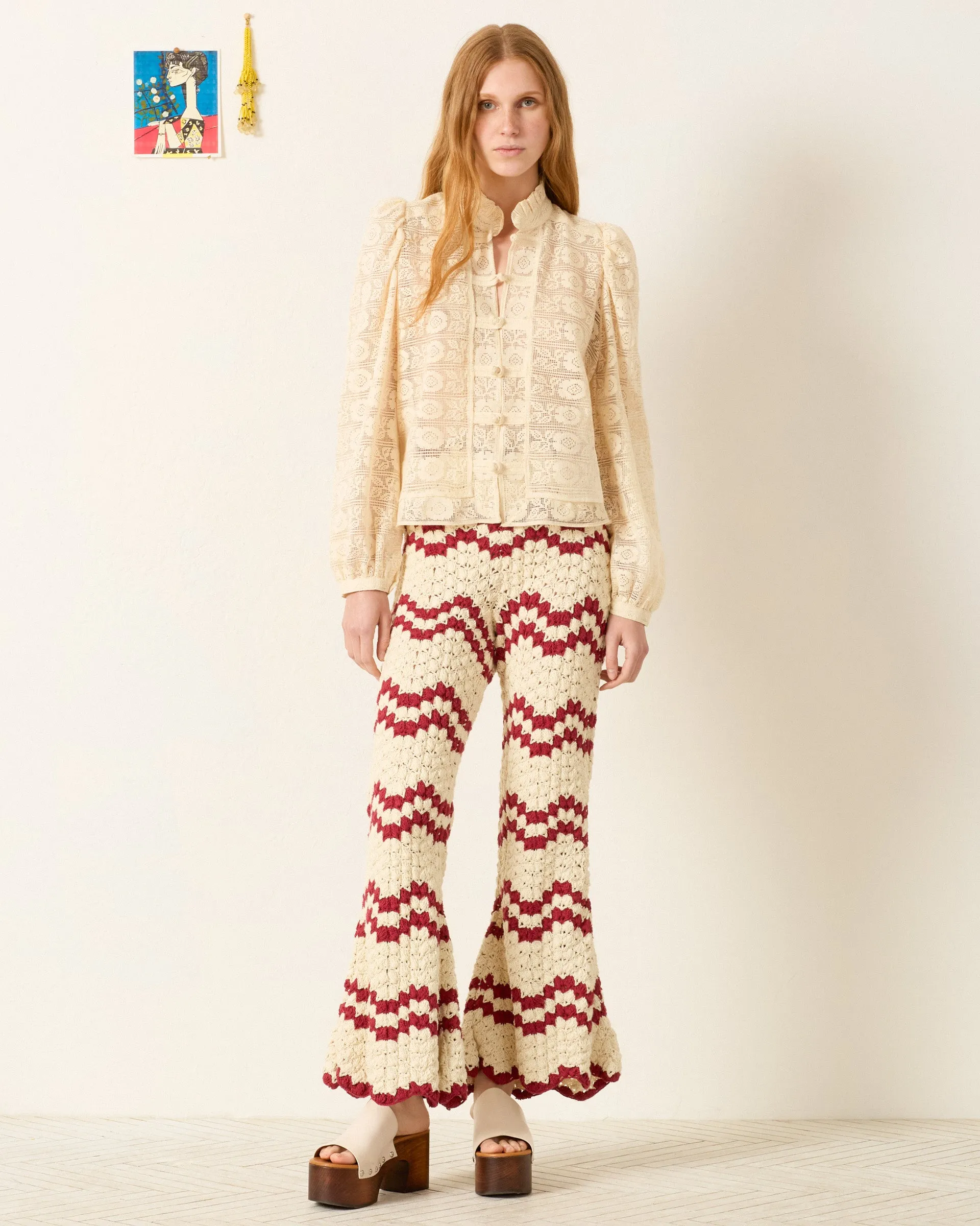 Artemis Alabaster Lace Shirt sold by Alix of Bohemia product image thumbnail 3