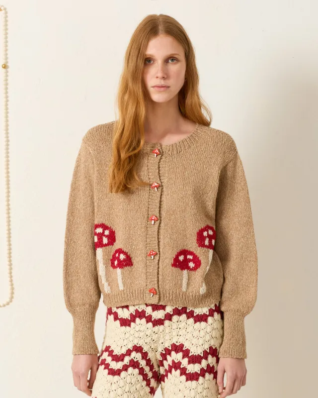Sammi Mushroom Knit Cardigan made by Alix of Bohemia