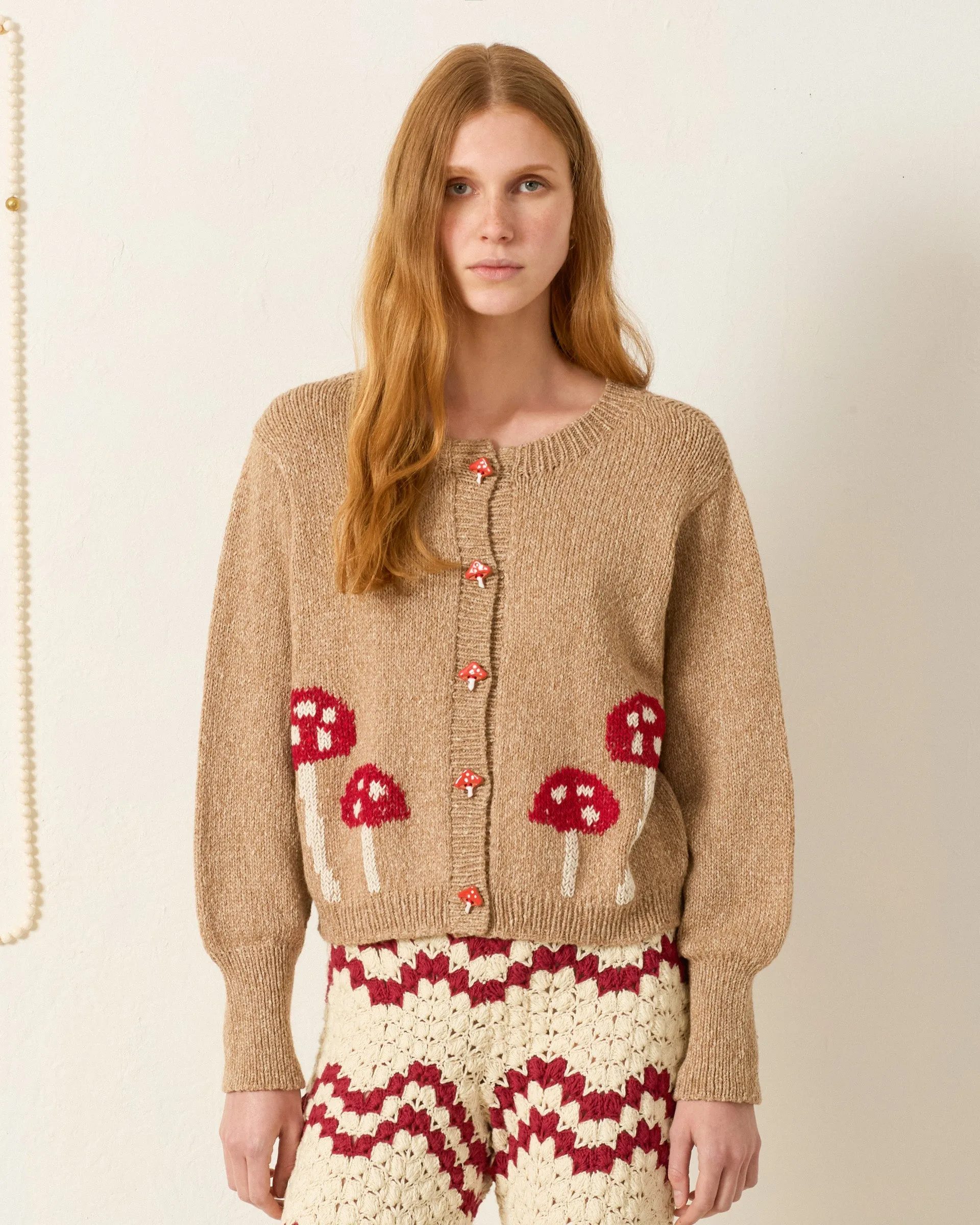 Sammi Mushroom Knit Cardigan sold by Alix of Bohemia