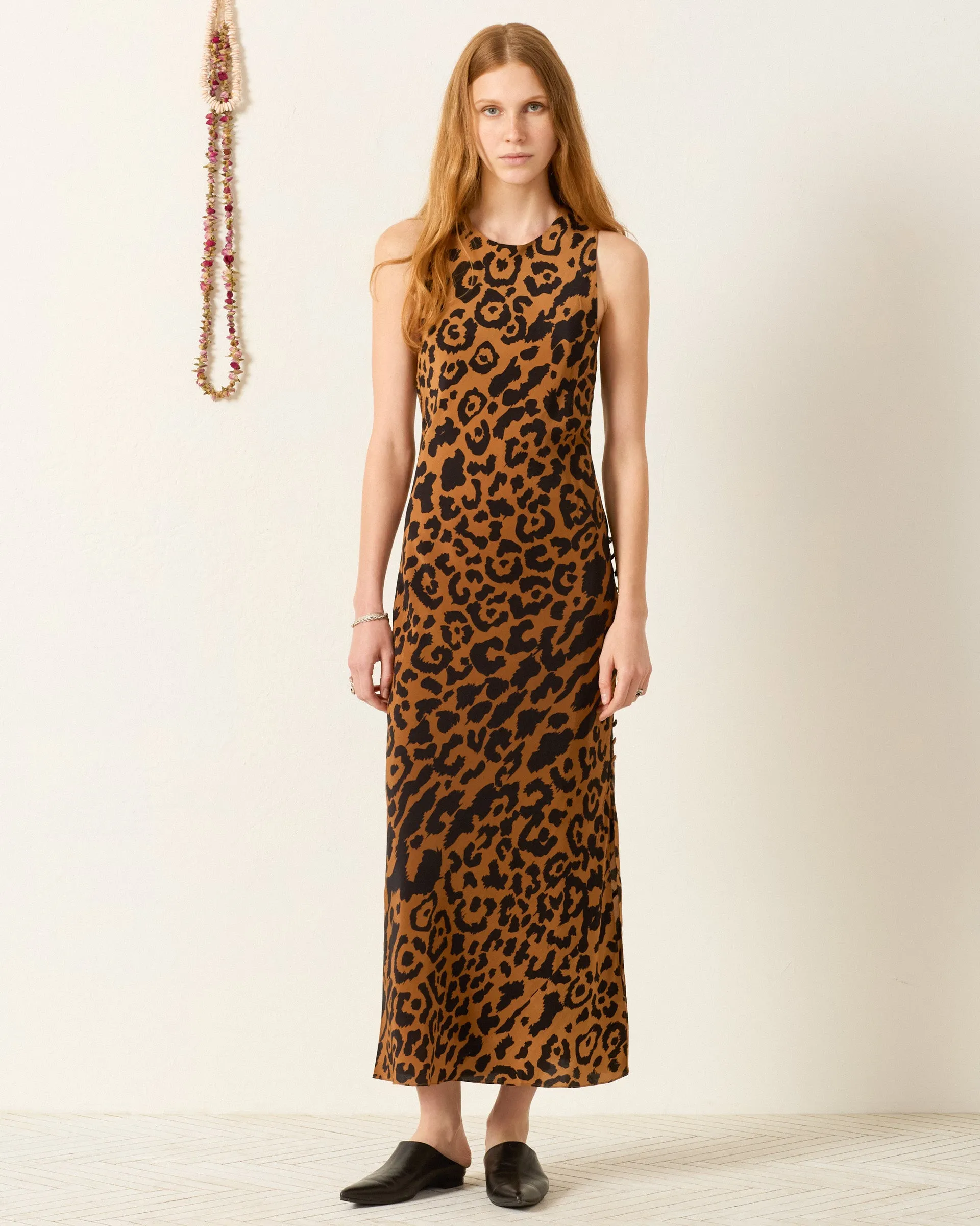 Adelaide Leopard Silk Dress sold by Alix of Bohemia