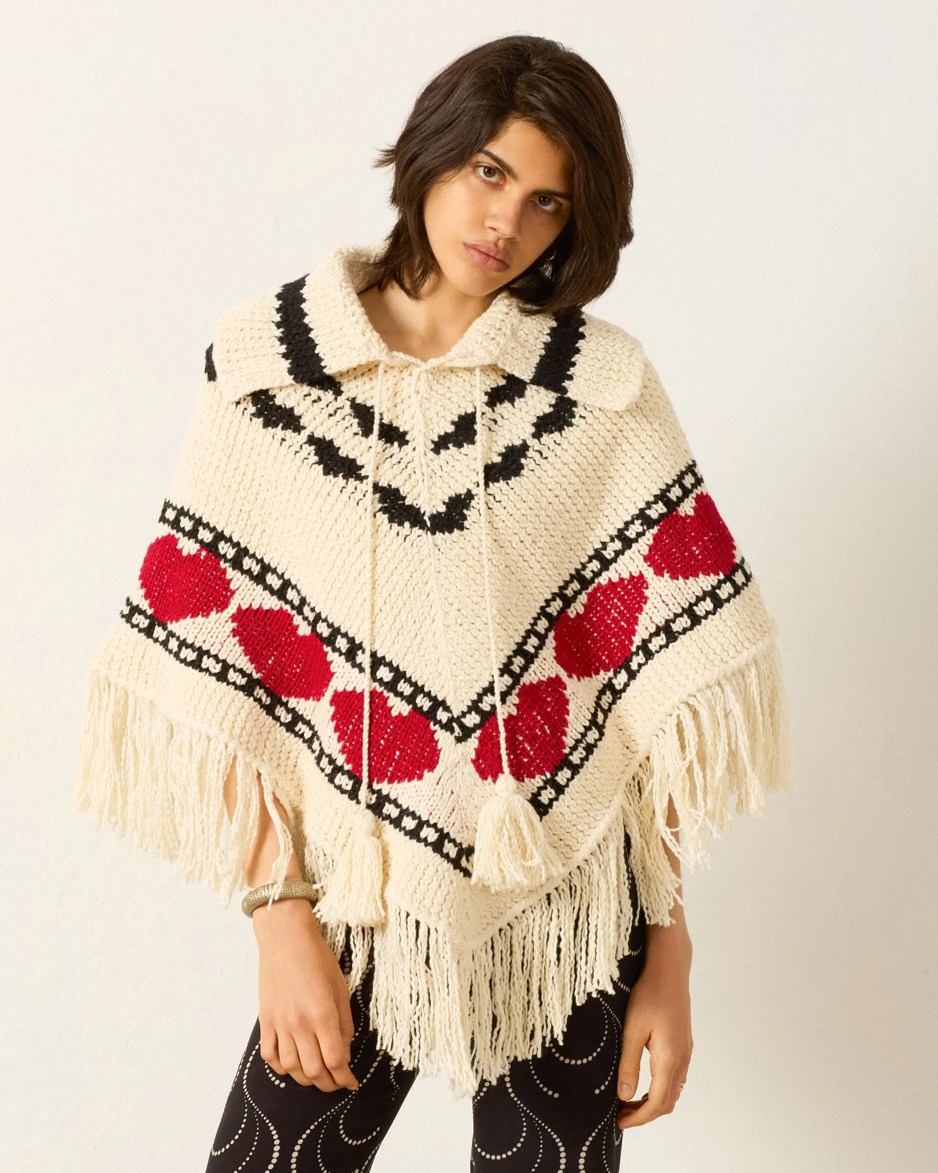 Faune Heart Knit Poncho sold by Alix of Bohemia