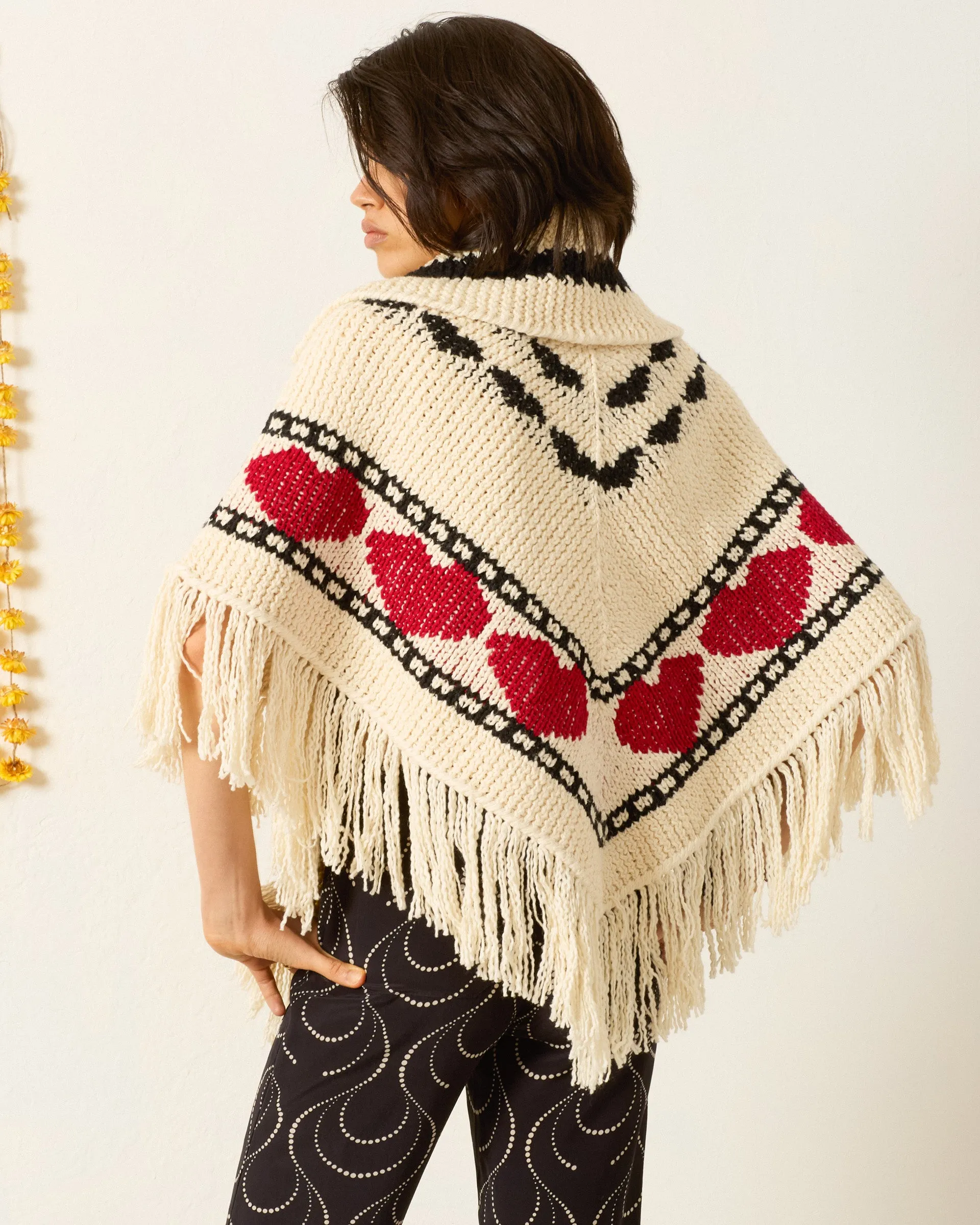 Faune Heart Knit Poncho sold by Alix of Bohemia product image thumbnail 2