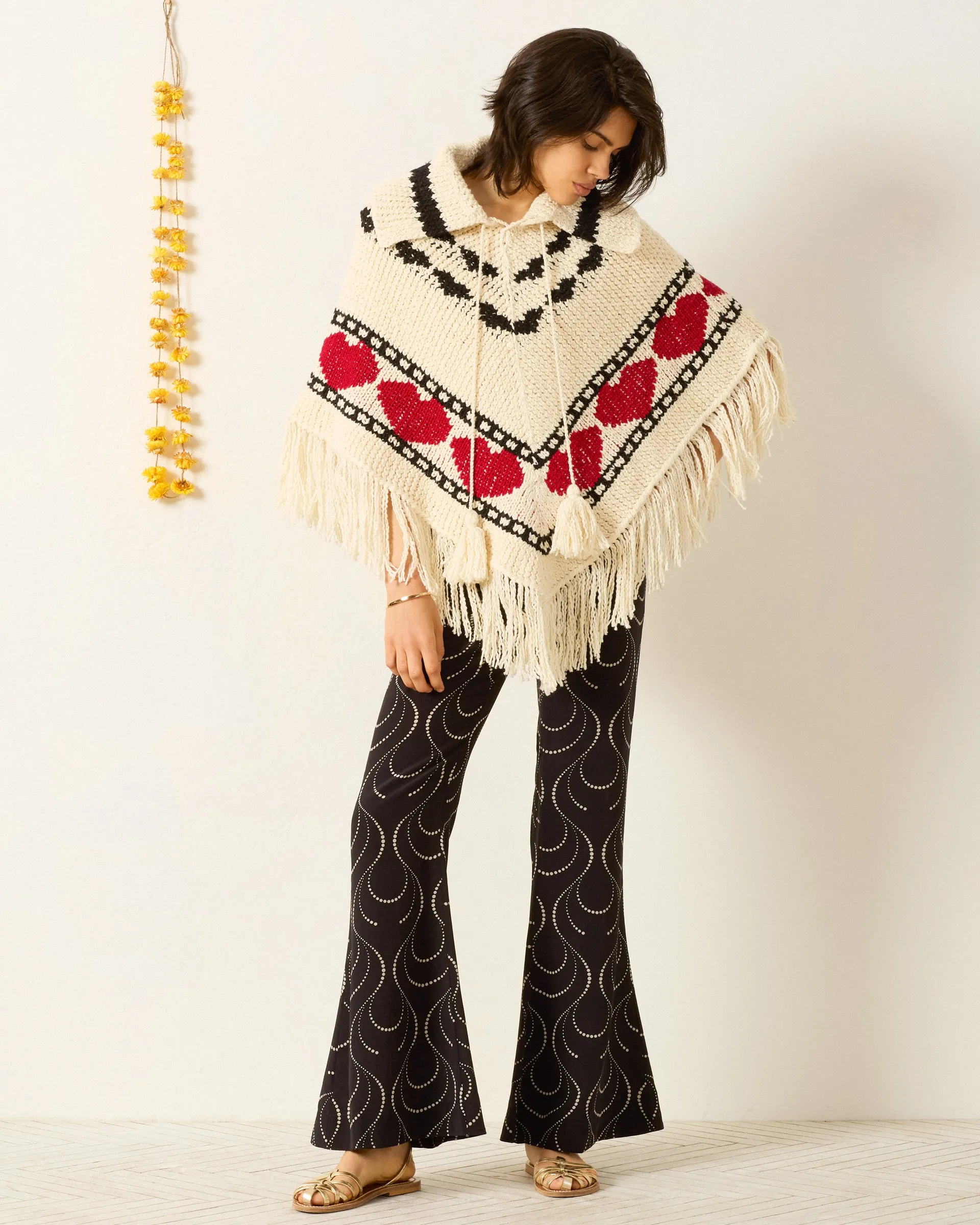 Faune Heart Knit Poncho sold by Alix of Bohemia product image thumbnail 3