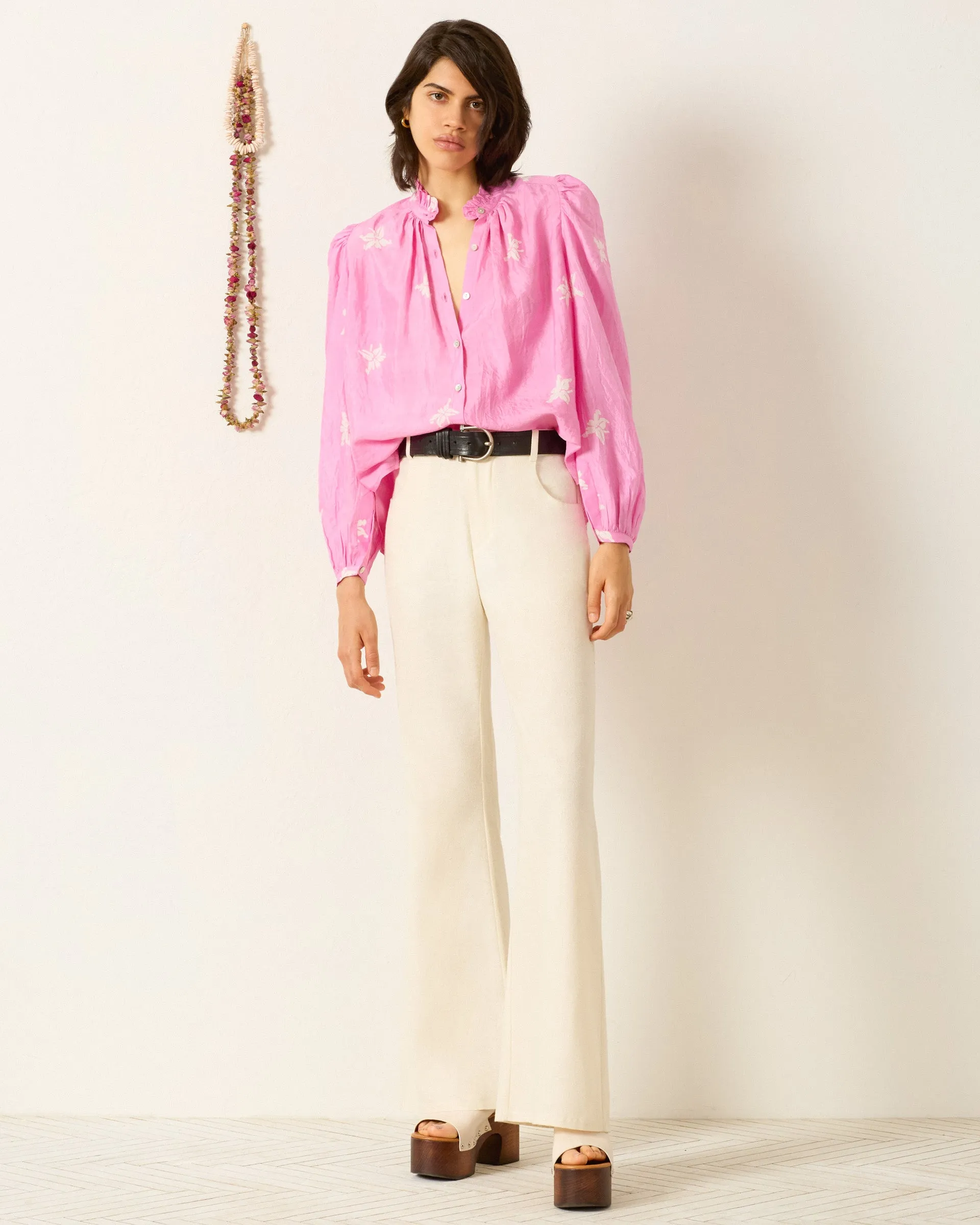 Annabel Pink Jasmine Shirt sold by Alix of Bohemia product image thumbnail 3