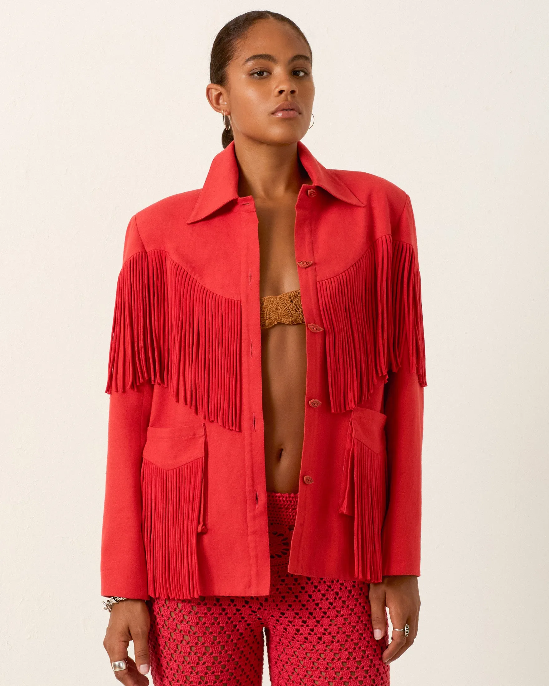 Jude Ibis Fringe Jacket sold by Alix of Bohemia
