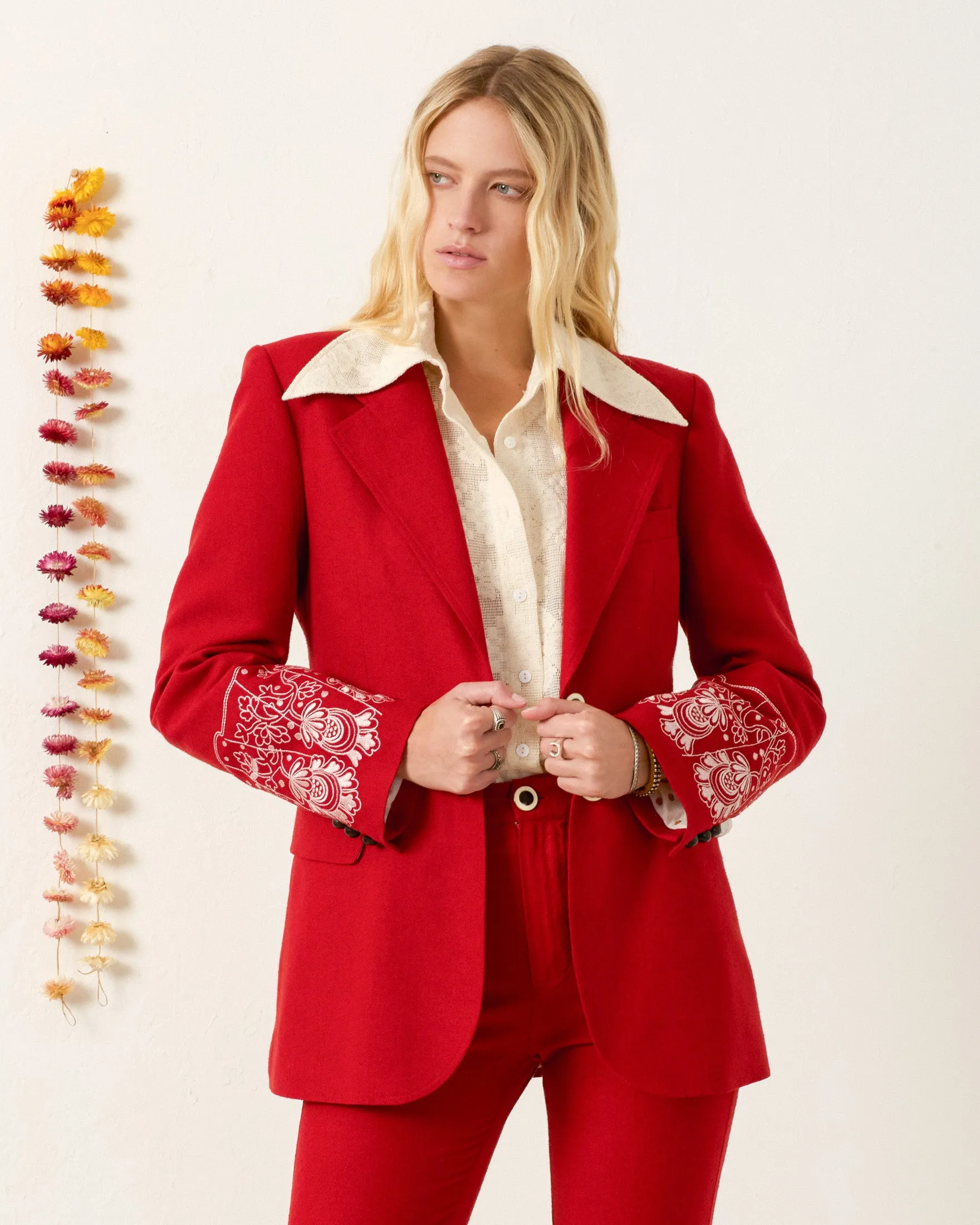 Afternoon Russet Lace Blazer sold by Alix of Bohemia