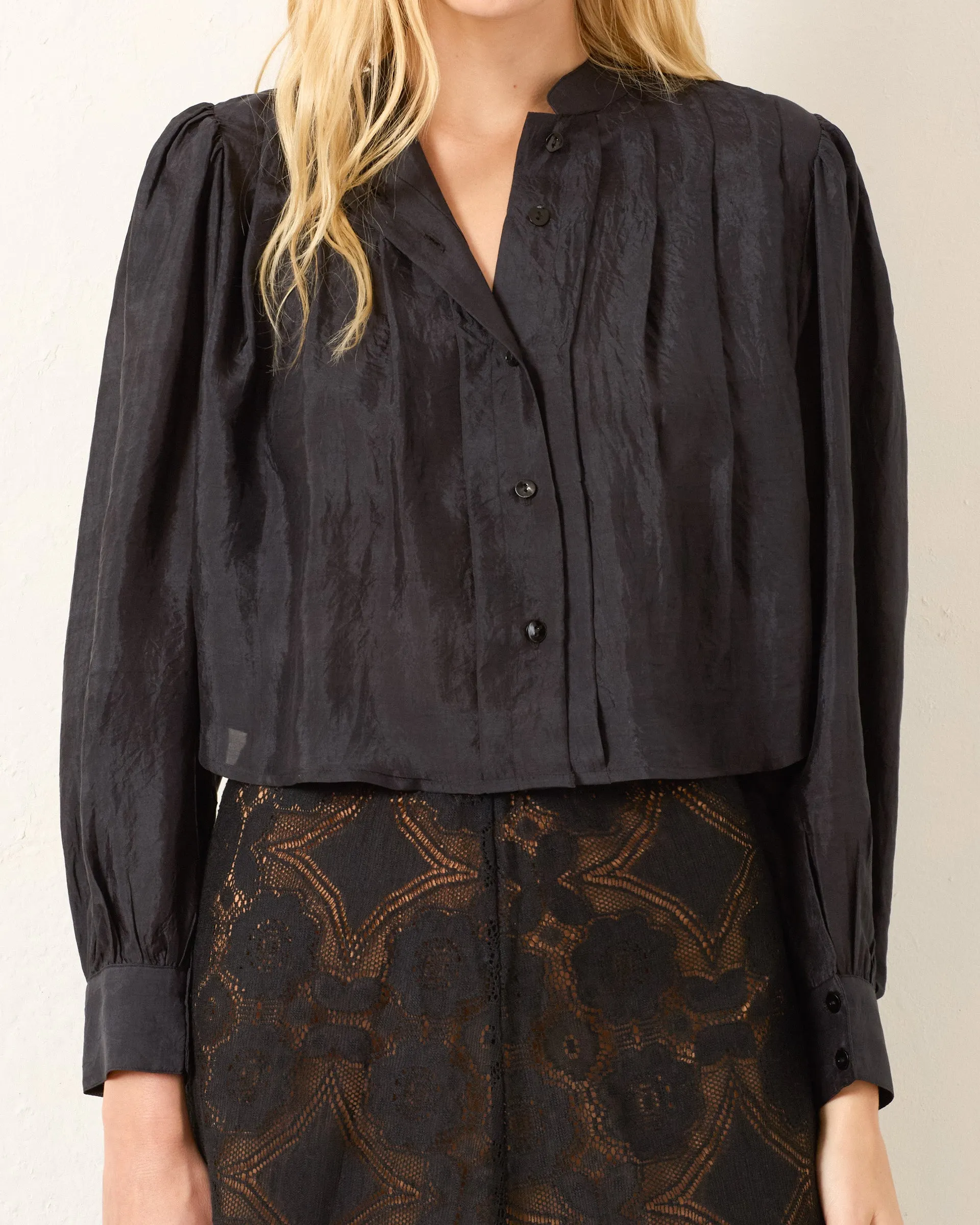 Ryle Onyx Silk Shirt sold by Alix of Bohemia product image thumbnail 5