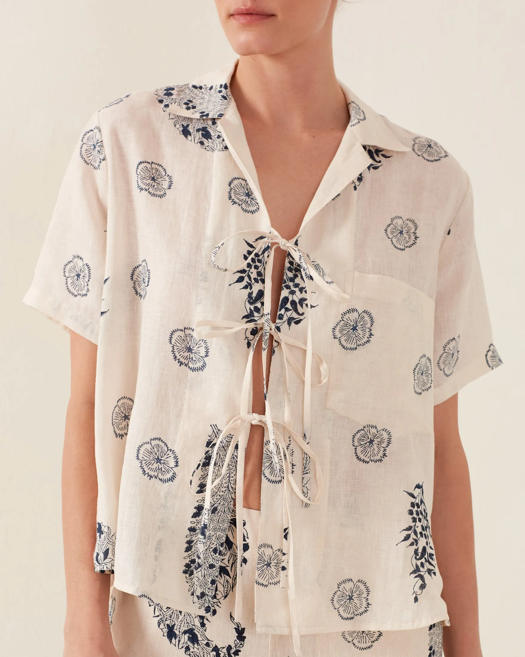 Styla Porcelain Linen Shirt sold by Alix of Bohemia product image thumbnail 2