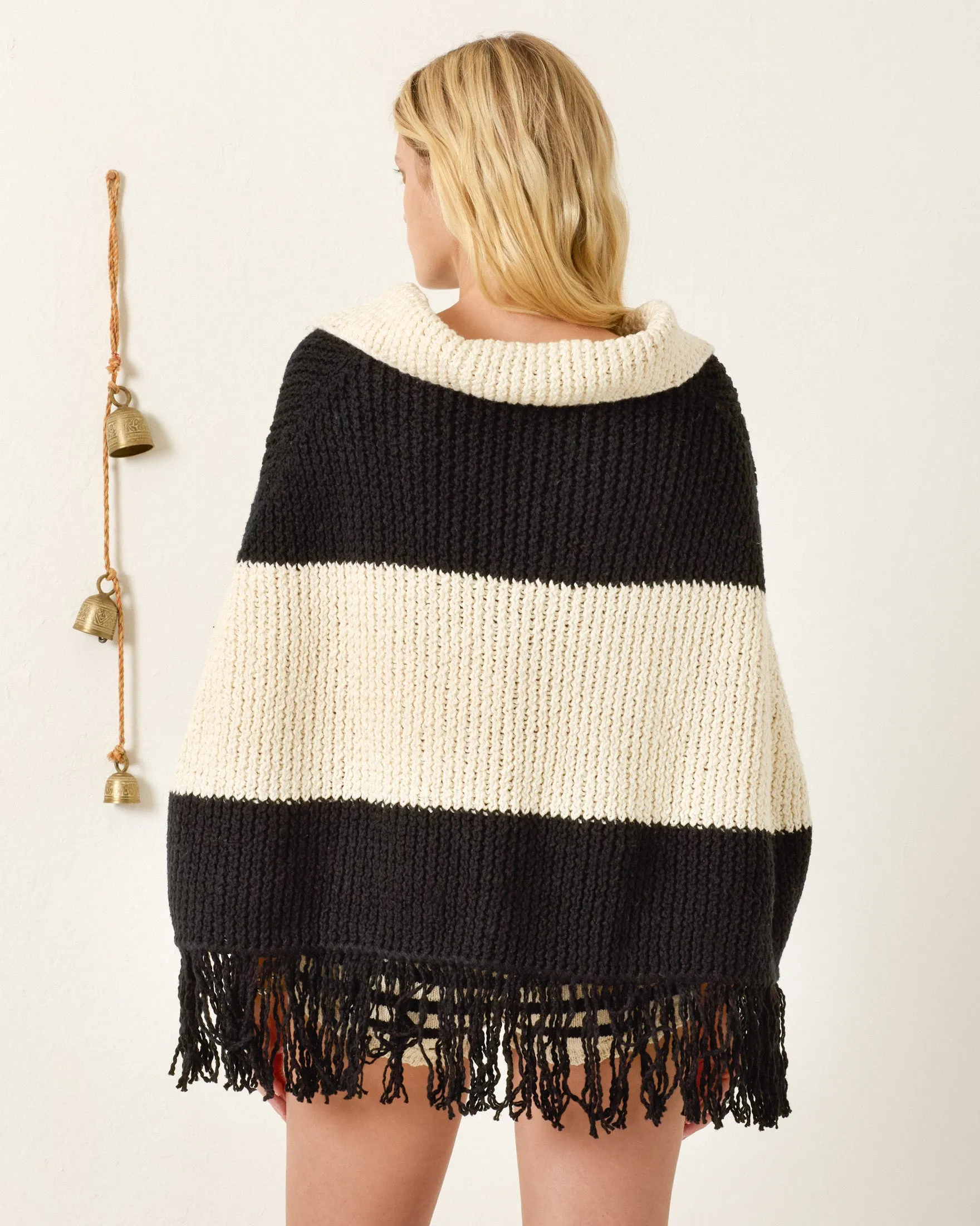 Faune Tuxedo Fringe Poncho sold by Alix of Bohemia product image thumbnail 2