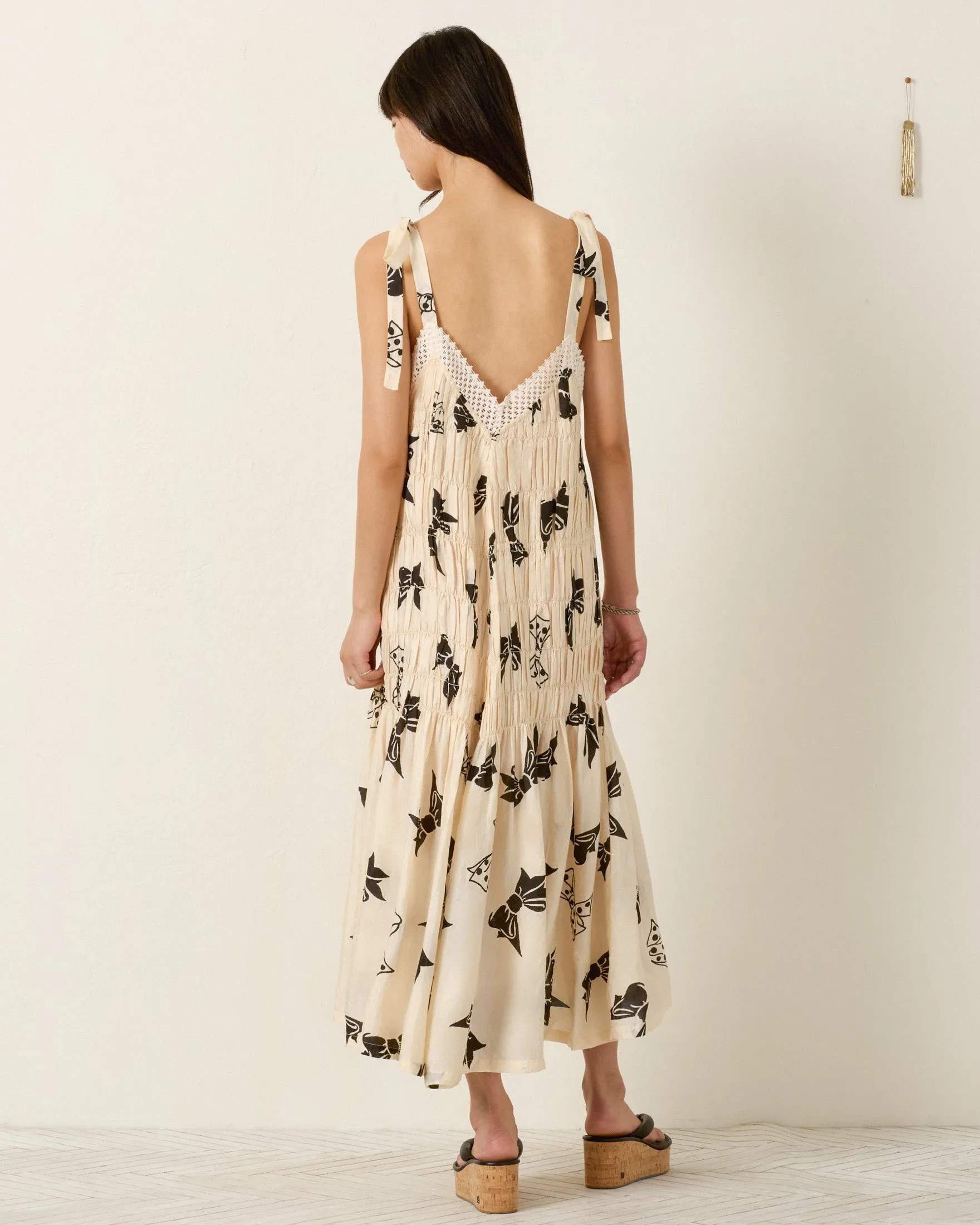 Ellina Black Tie Silk Dress sold by Alix of Bohemia product image thumbnail 2
