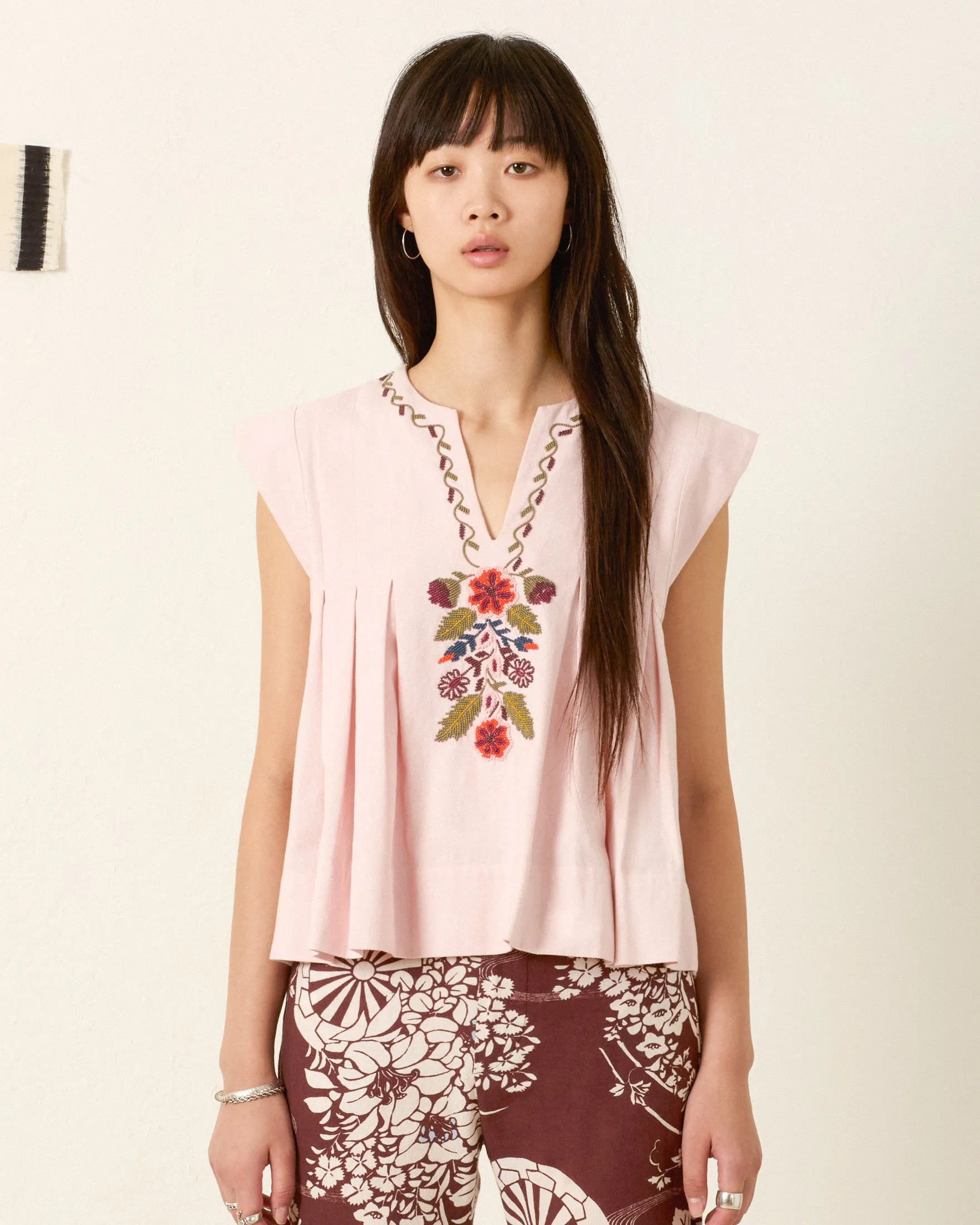 Nadine Heirloom Flora Top sold by Alix of Bohemia