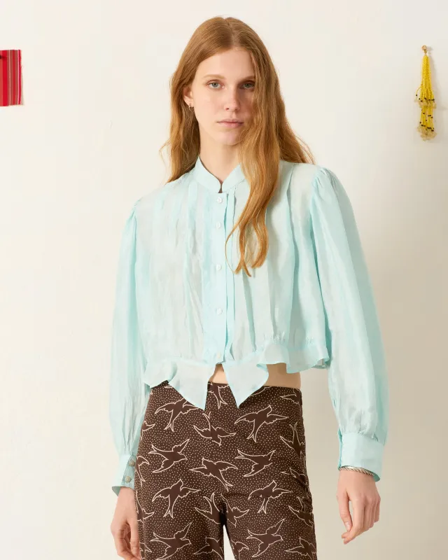Ryland Morning Dew Silk Shirt made by Alix of Bohemia
