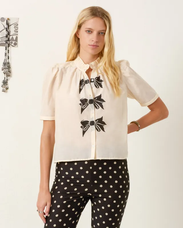 Winn Black Tie Shirt made by Alix of Bohemia