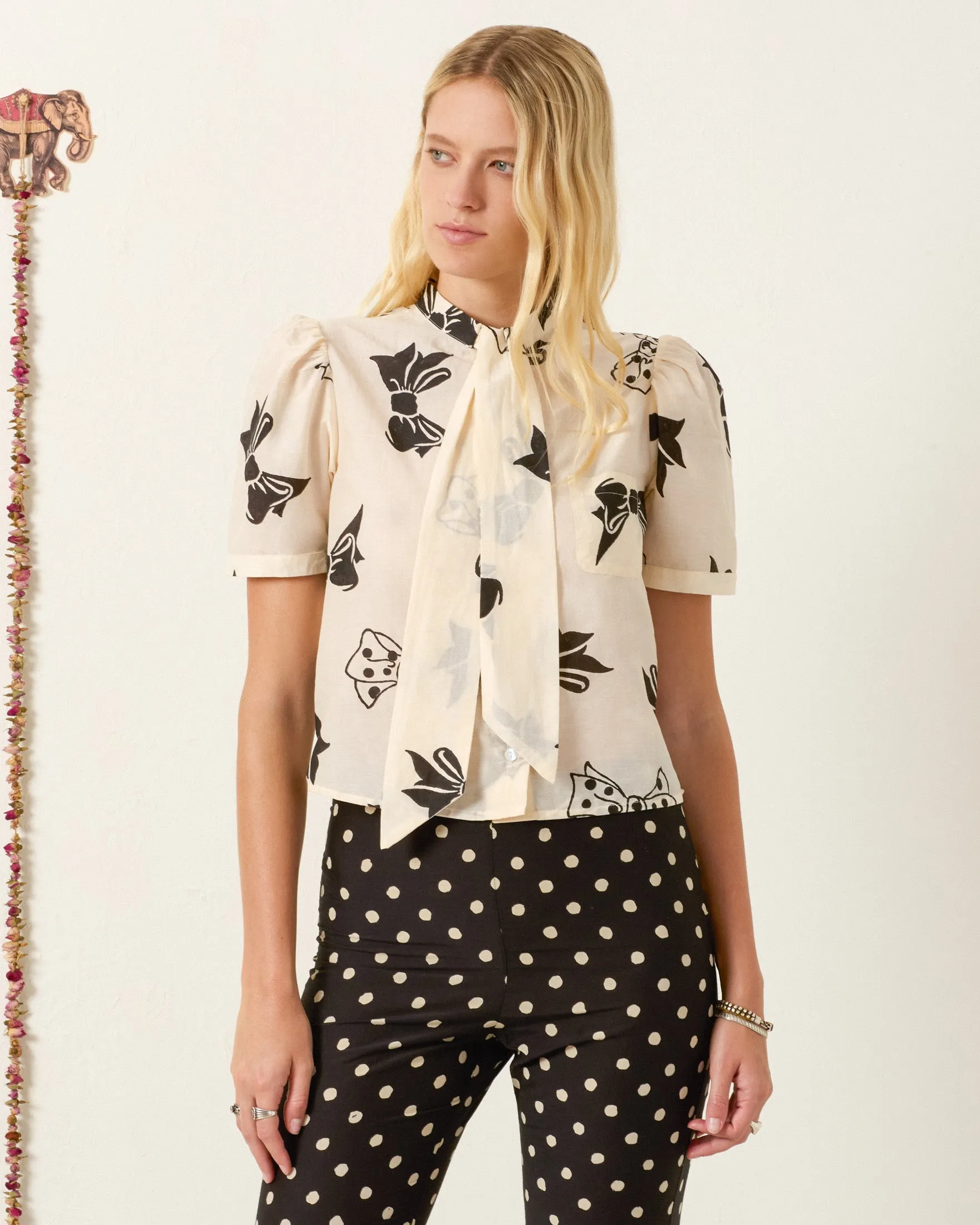 Chance Black Tie Shirt sold by Alix of Bohemia