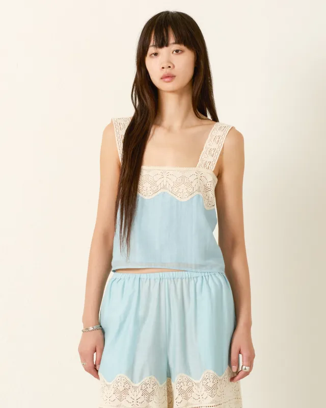 Mia Sky Prima Lace Top made by Alix of Bohemia