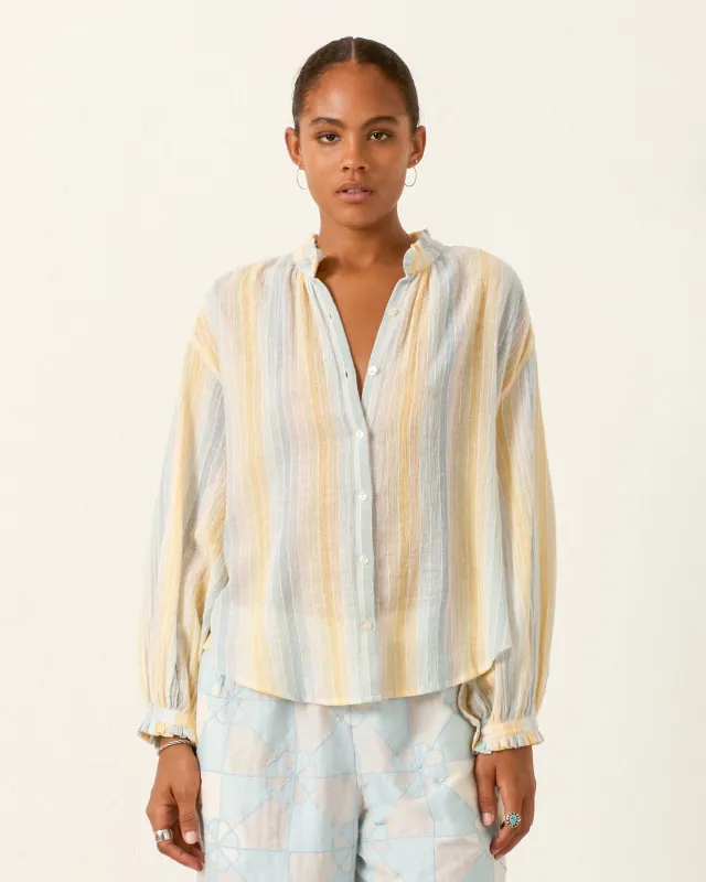 Poet Sunwash Stripe Blouse made by Alix of Bohemia