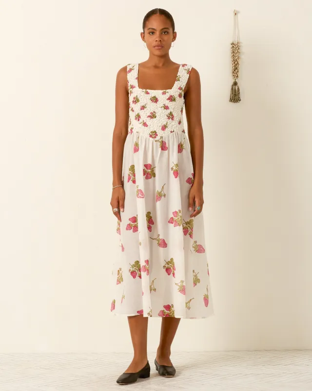 Kay Strawberry Dot Dress made by Alix of Bohemia