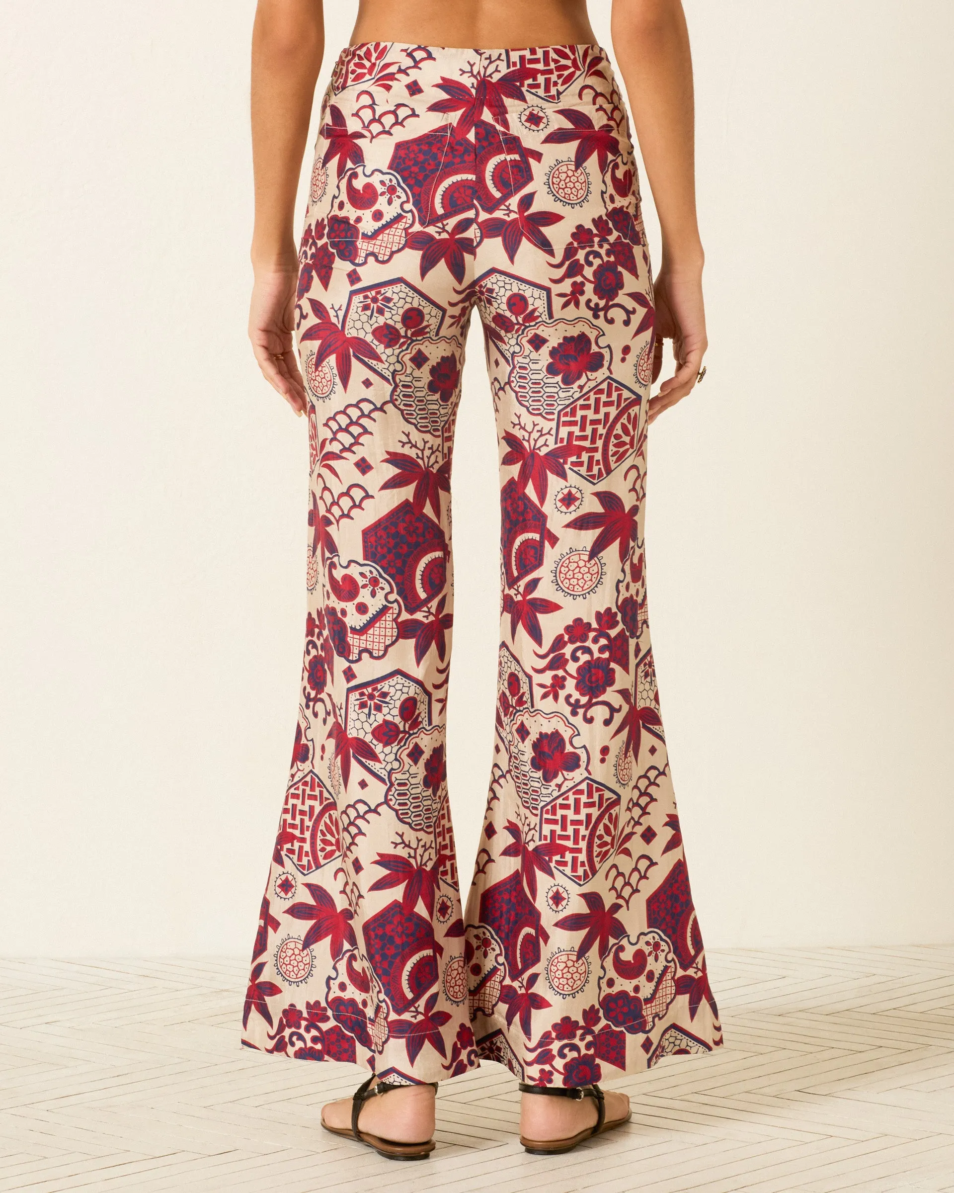Farah Crimson Hive Silk Pant sold by Alix of Bohemia product image thumbnail 3