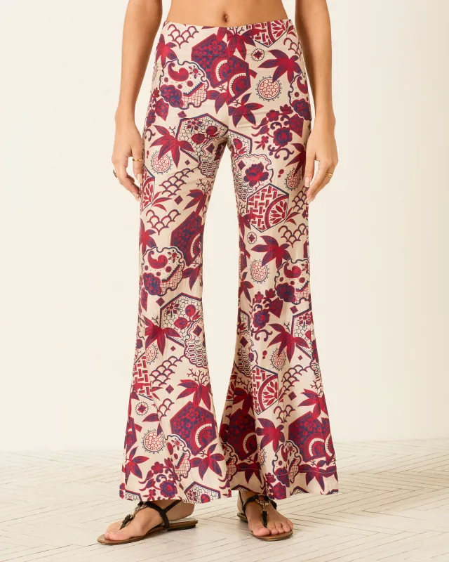 Farah Crimson Hive Silk Pant made by Alix of Bohemia