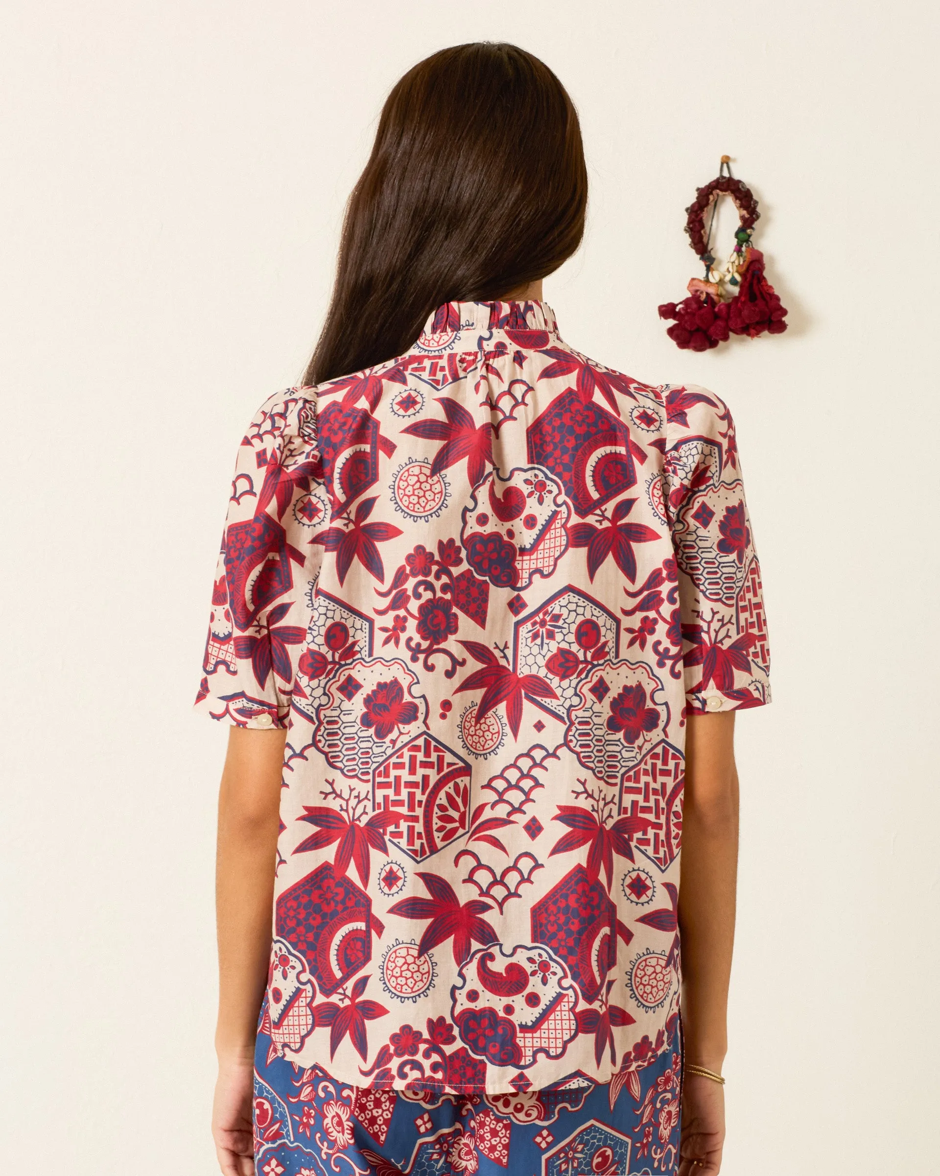 Winnie Crimson Hive Shirt sold by Alix of Bohemia product image thumbnail 2