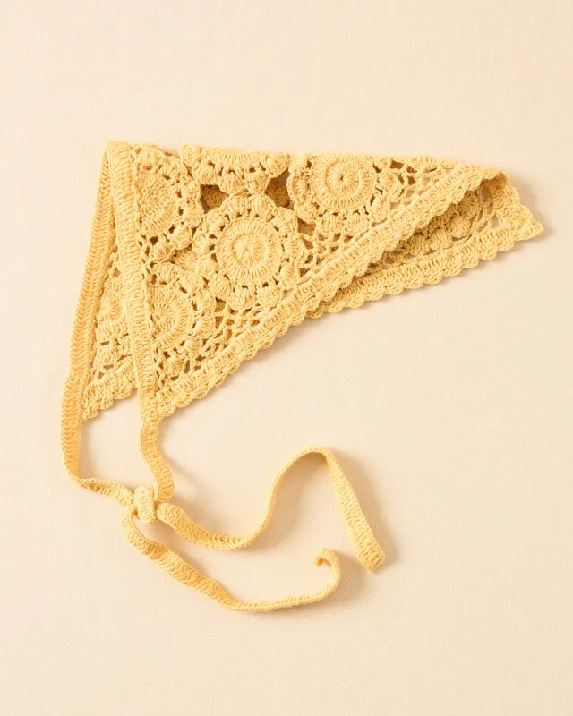 Bowie Maize Crochet Bandana made by Alix of Bohemia