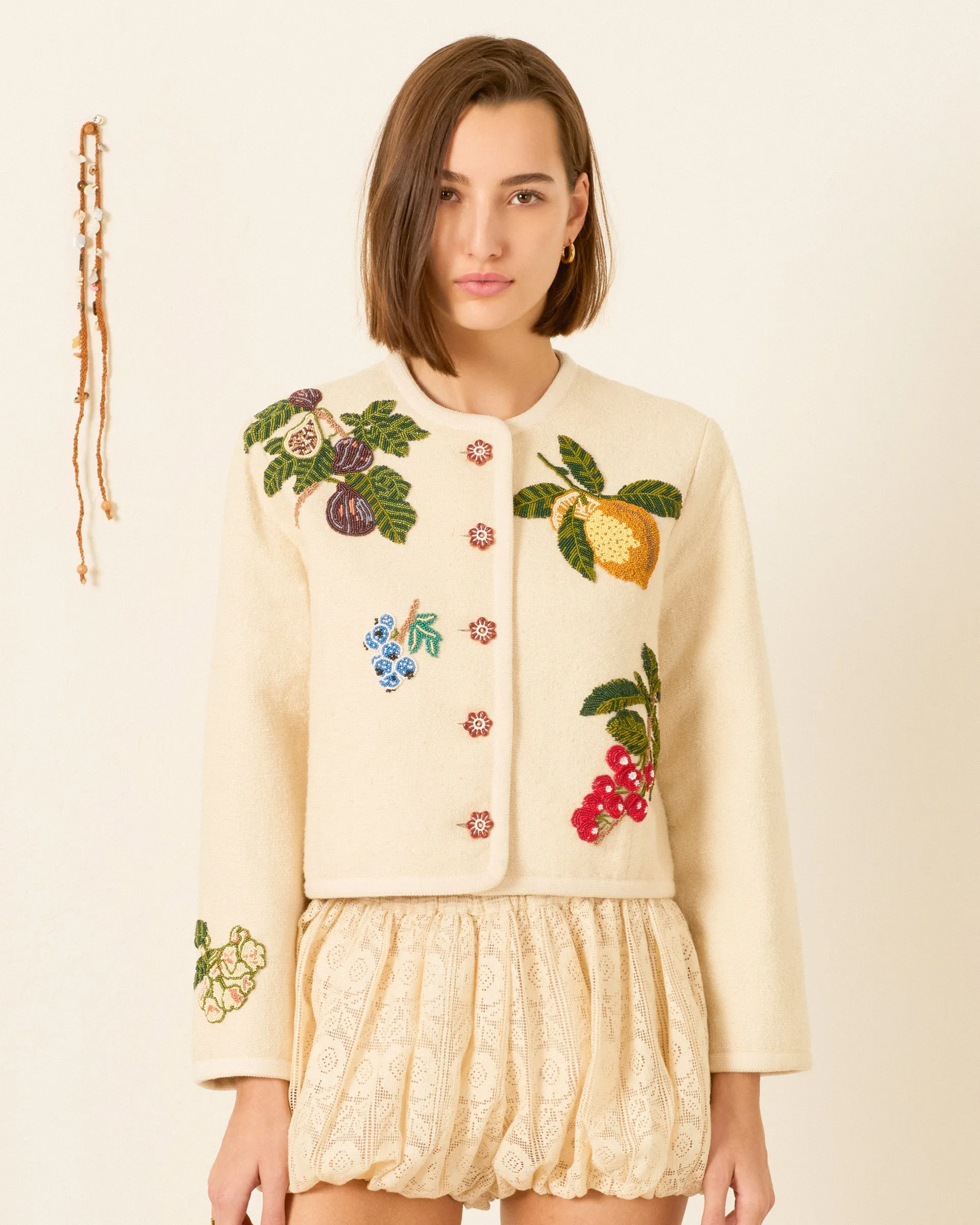 Rowan Nine Fruit Bead Jacket sold by Alix of Bohemia