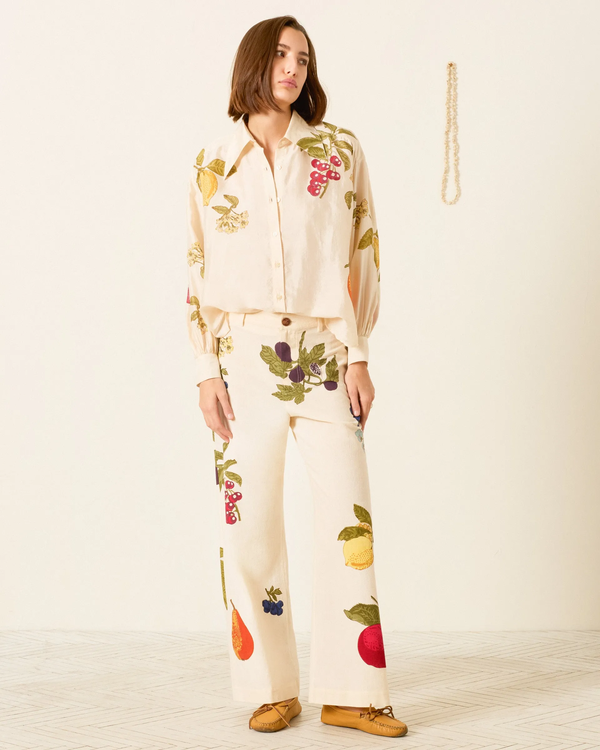 Emery Four Fruit Silk Shirt sold by Alix of Bohemia product image thumbnail 3