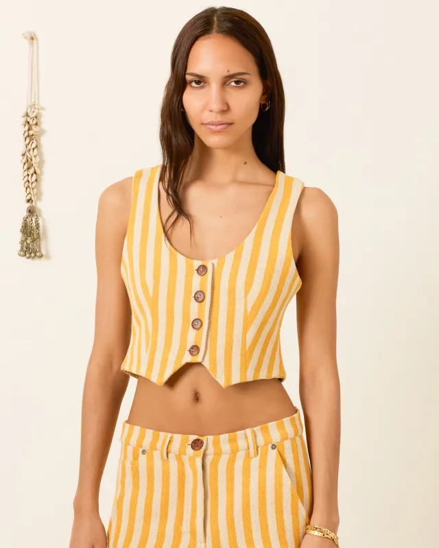 Mossie Sunlight Stripe Top made by Alix of Bohemia
