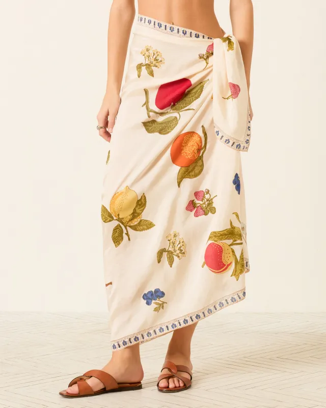 Soraya Nine Fruit Silk Sarong made by Alix of Bohemia