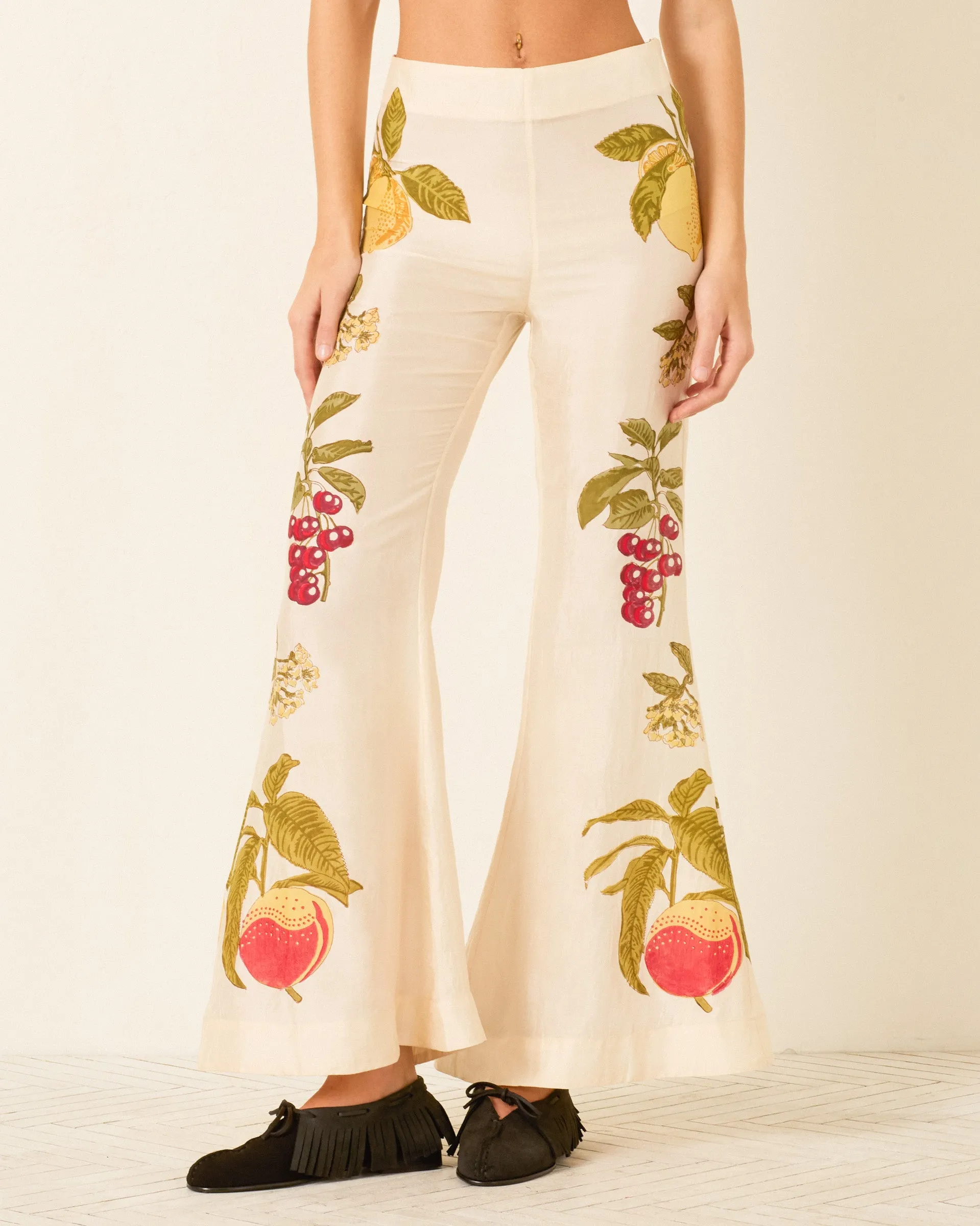 Farah Four Fruit Silk Pant sold by Alix of Bohemia
