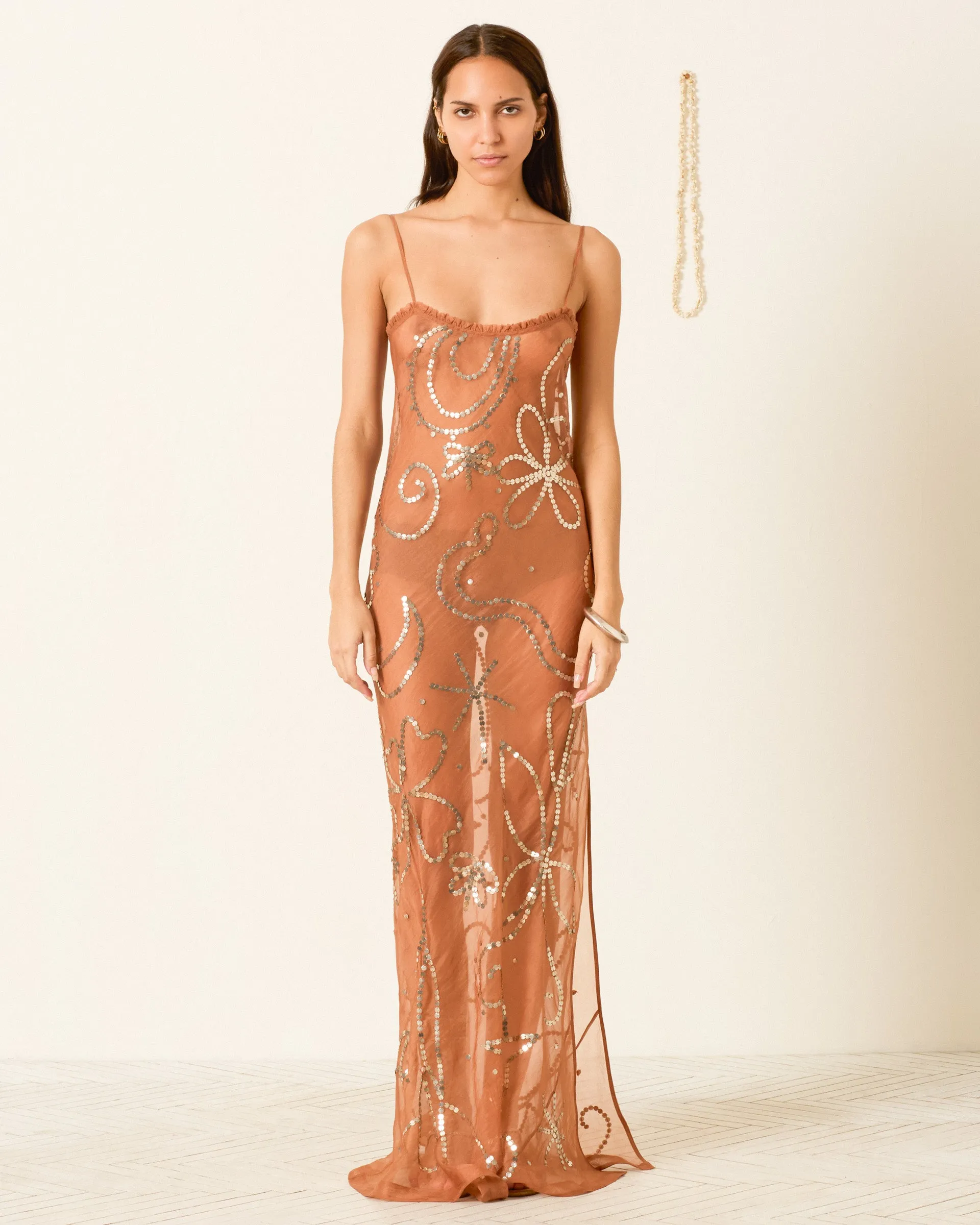 Athens Fawn Silk Coin Dress sold by Alix of Bohemia