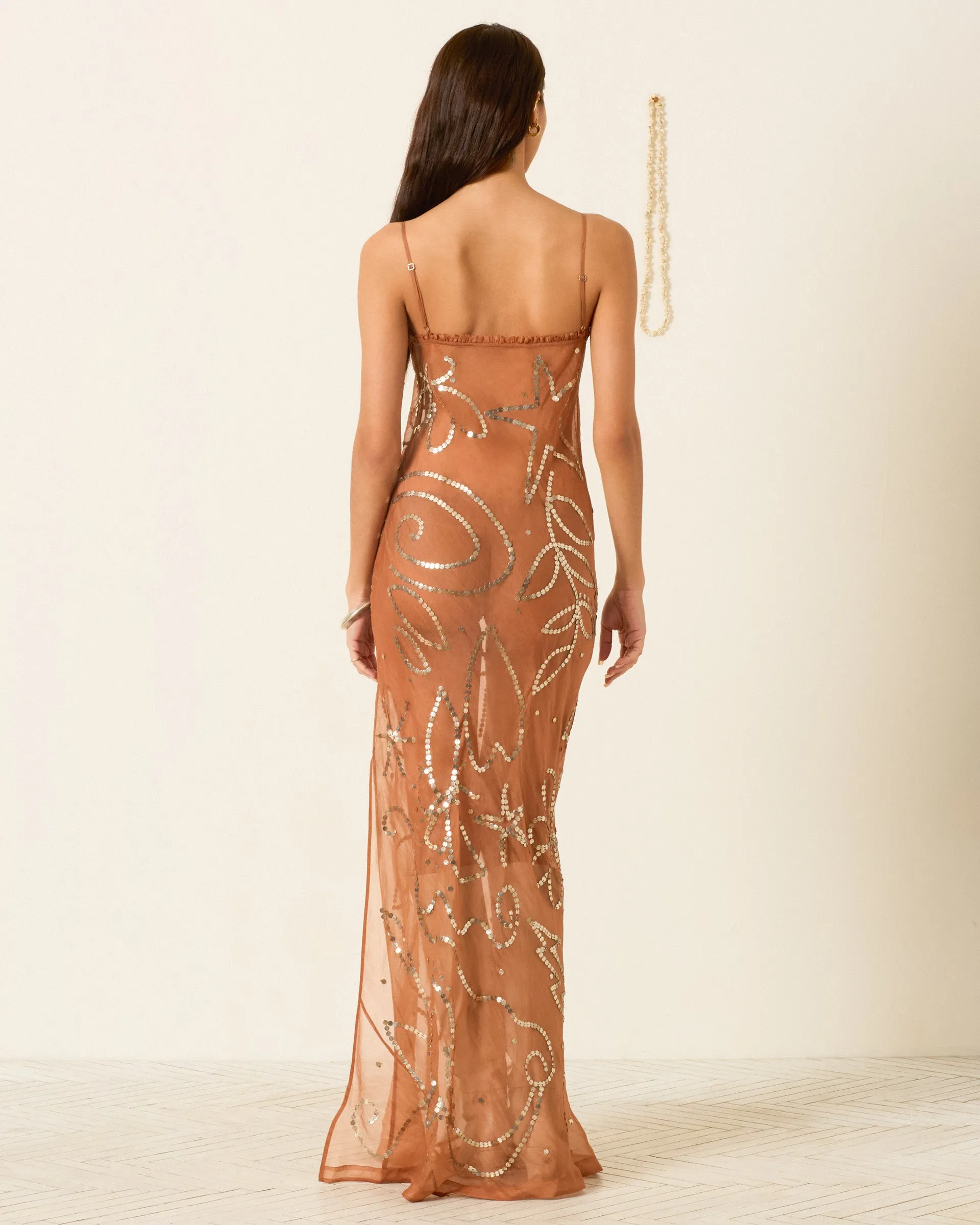 Athens Fawn Silk Coin Dress sold by Alix of Bohemia product image thumbnail 2