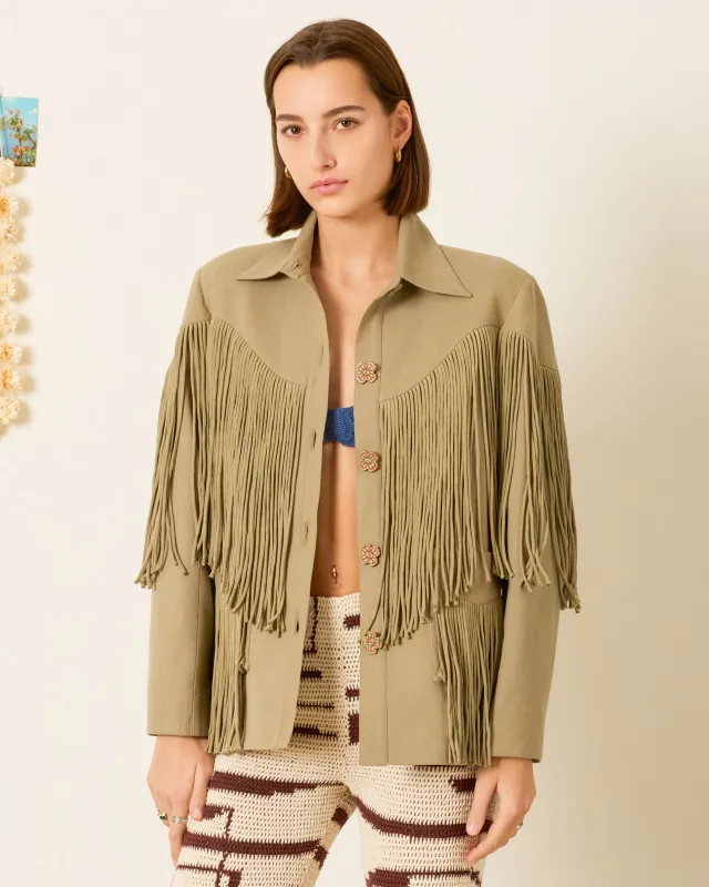 Jude Moss Fringe Jacket made by Alix of Bohemia