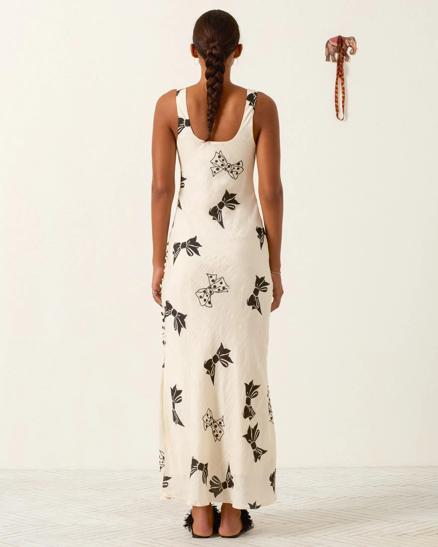 Adele Black Tie Silk Dress sold by Alix of Bohemia product image thumbnail 2