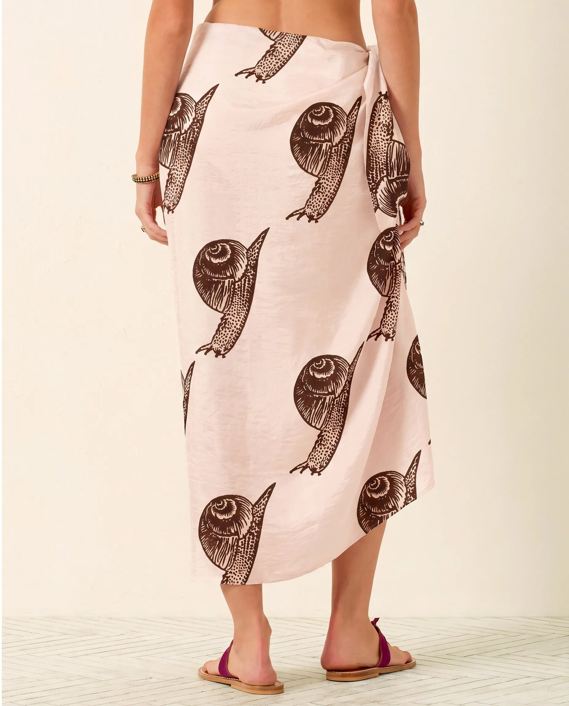 Soraya Snail Study Silk Sarong sold by Alix of Bohemia product image thumbnail 3