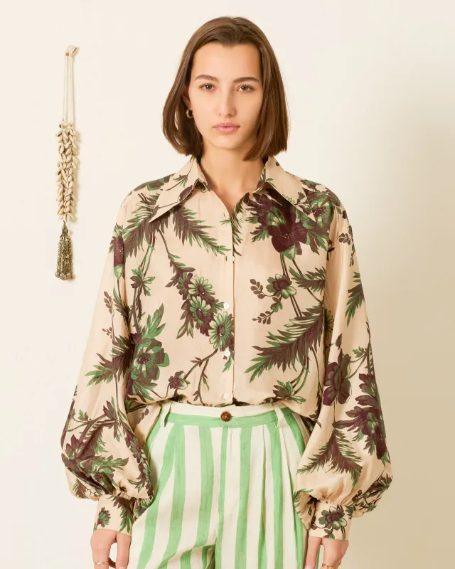 Elfie Summermoss Silk Shirt made by Alix of Bohemia