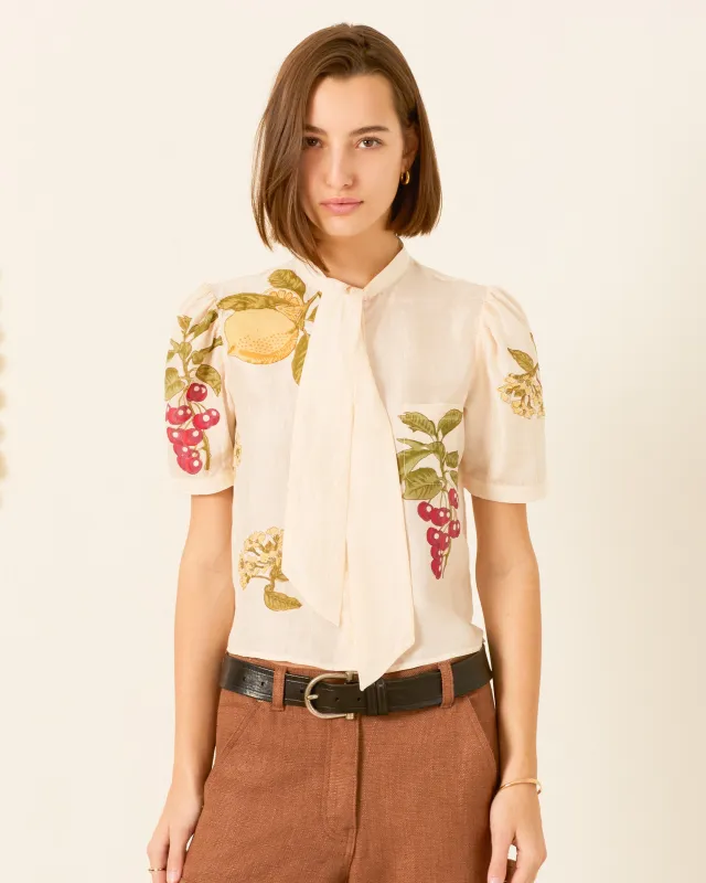 Chance Four Fruit Silk Shirt made by Alix of Bohemia