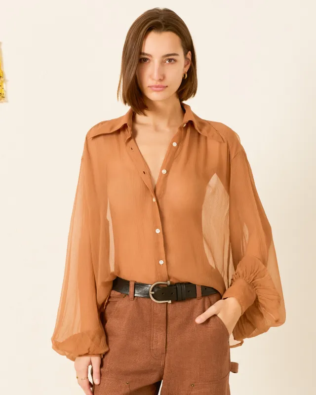Elfie Fawn Chiffon Shirt made by Alix of Bohemia