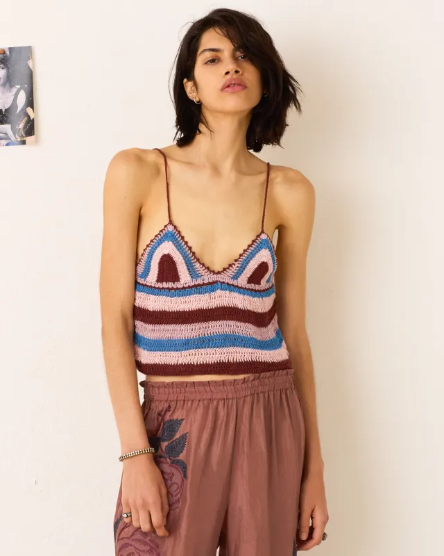 Tate Sorbet Crochet Top made by Alix of Bohemia