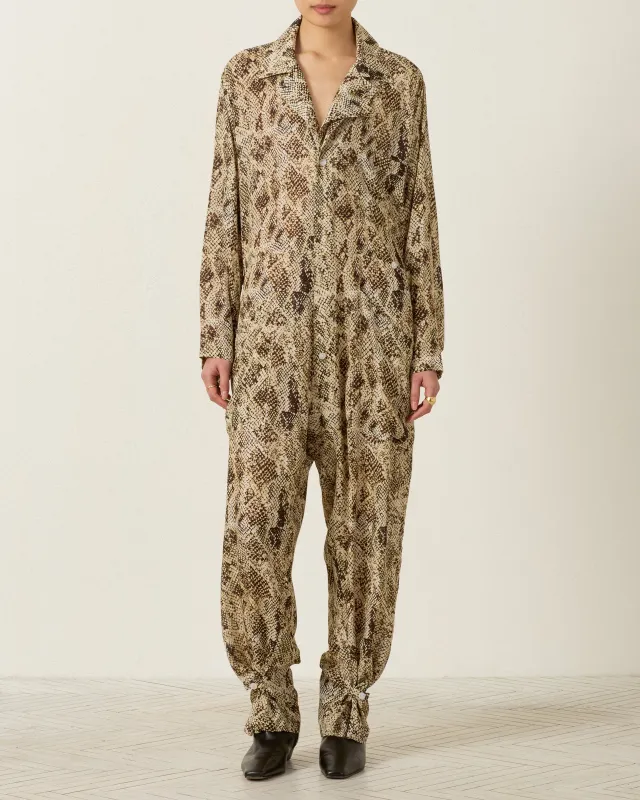 Miles Lemon Snakeskin Jumpsuit made by Alix of Bohemia