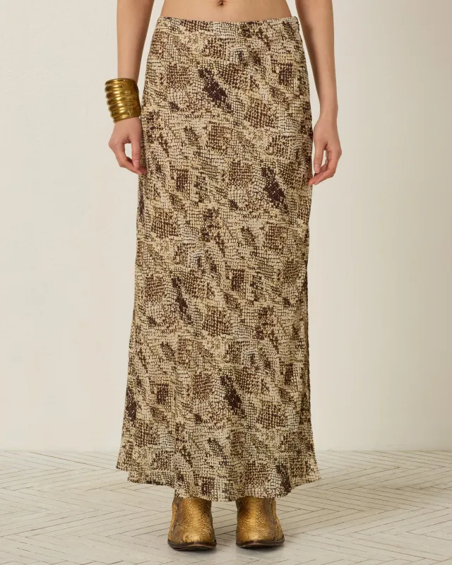 Lyra Lemon Snakeskin Skirt made by Alix of Bohemia
