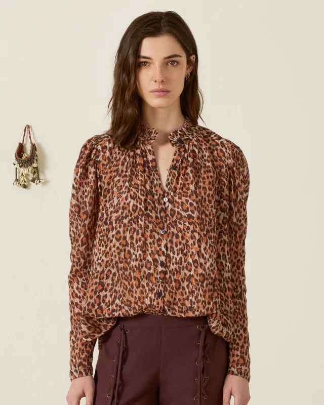 Artemis Leopard Trek Shirt made by Alix of Bohemia